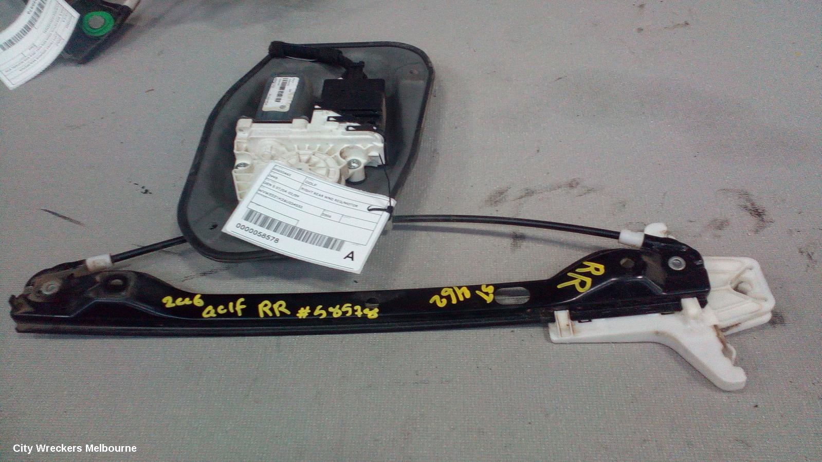 VOLKSWAGEN GOLF RIGHT REAR WND REG/MOTOR, GEN 5 06/2004 - 02/2009 - Image 1