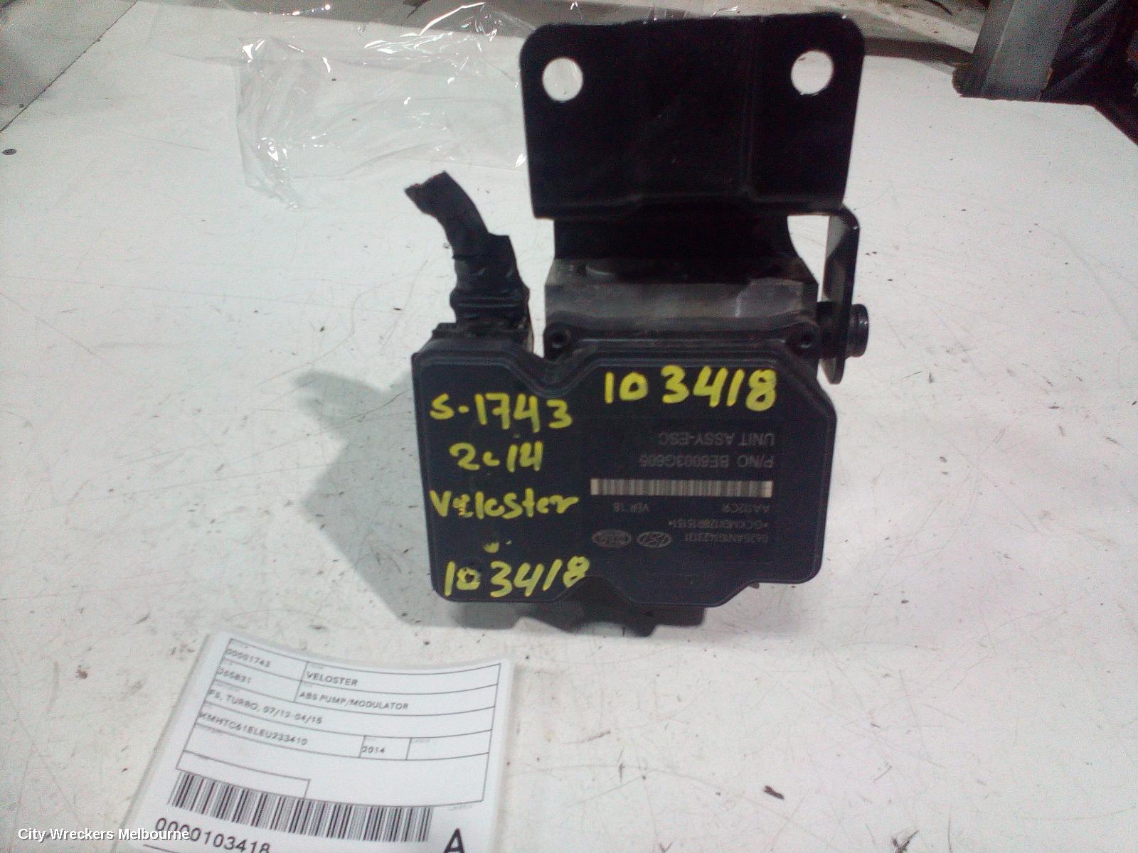 HYUNDAI VELOSTER ABS PUMP/MODULATOR, FS, TURBO, 07/2012 - 04/2015 - Image 1