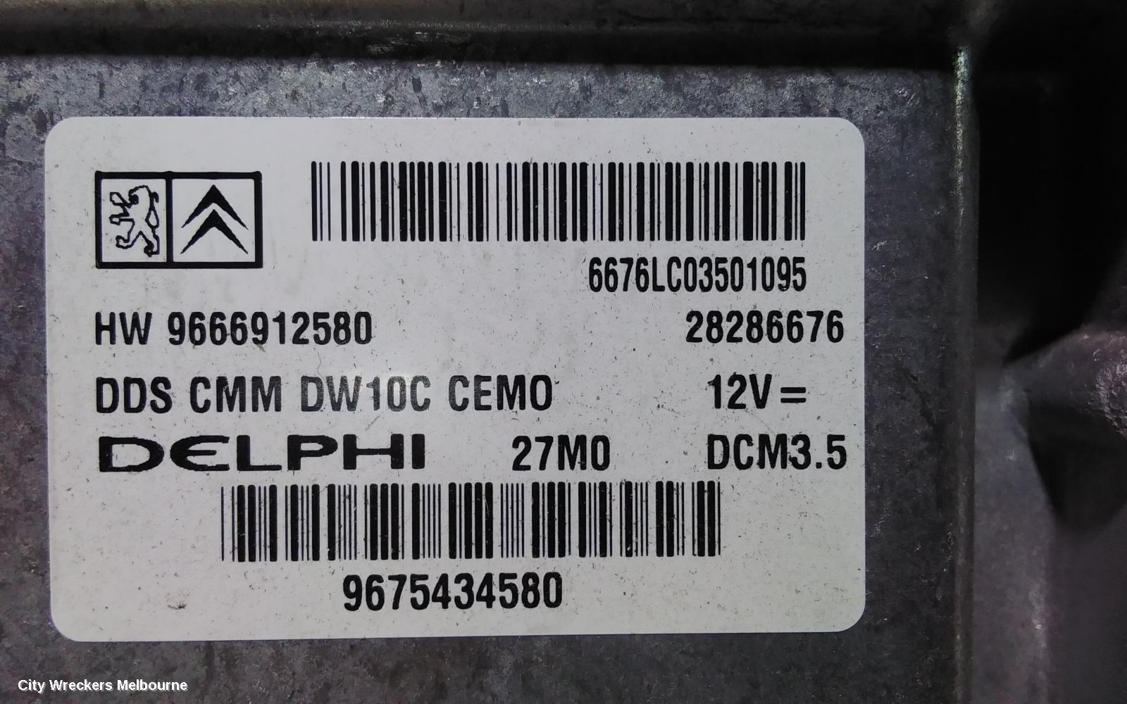 PEUGEOT 308 ECU, ENGINE ECU, 2.0, TURBO DIESEL, AUTO T/M, ECU ONLY, T7, 09/2007 - 09/2014 - Image 3