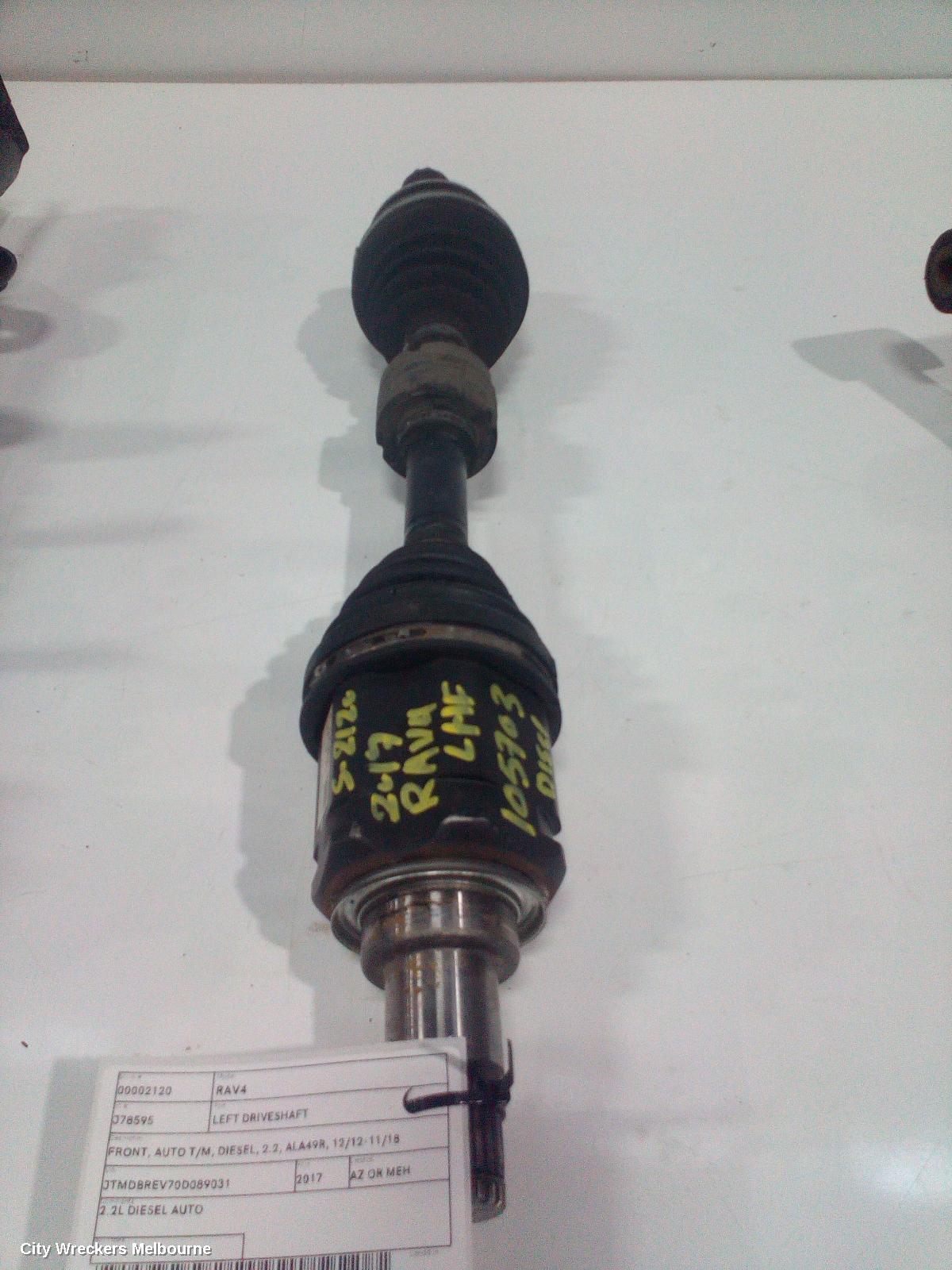 TOYOTA RAV4 LEFT DRIVESHAFT, FRONT, AUTO T/M, DIESEL, 2.2, ALA49R, 12/2012 - 11/2018 - Image 1