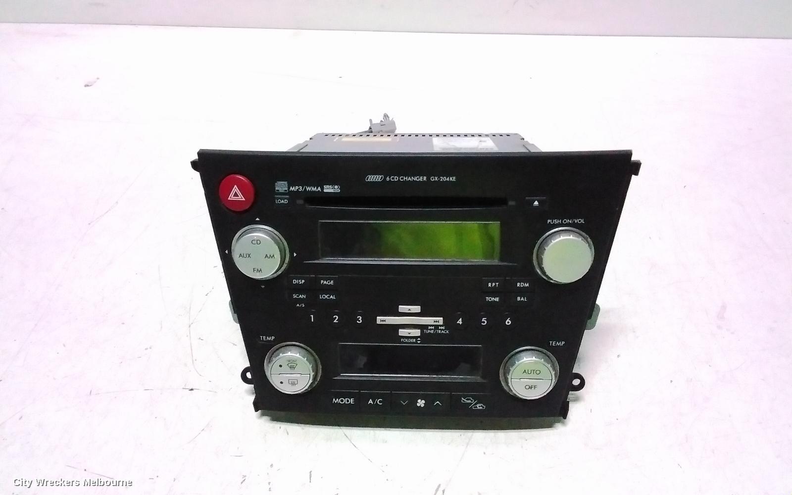 SUBARU OUTBACK RADIO/CD/DVD/SAT/TV, CD STACKER IN DASH, 4TH GEN (MODEL GX204KE), DUAL ZONE, 09/2006 - 08/2009 - Image 1