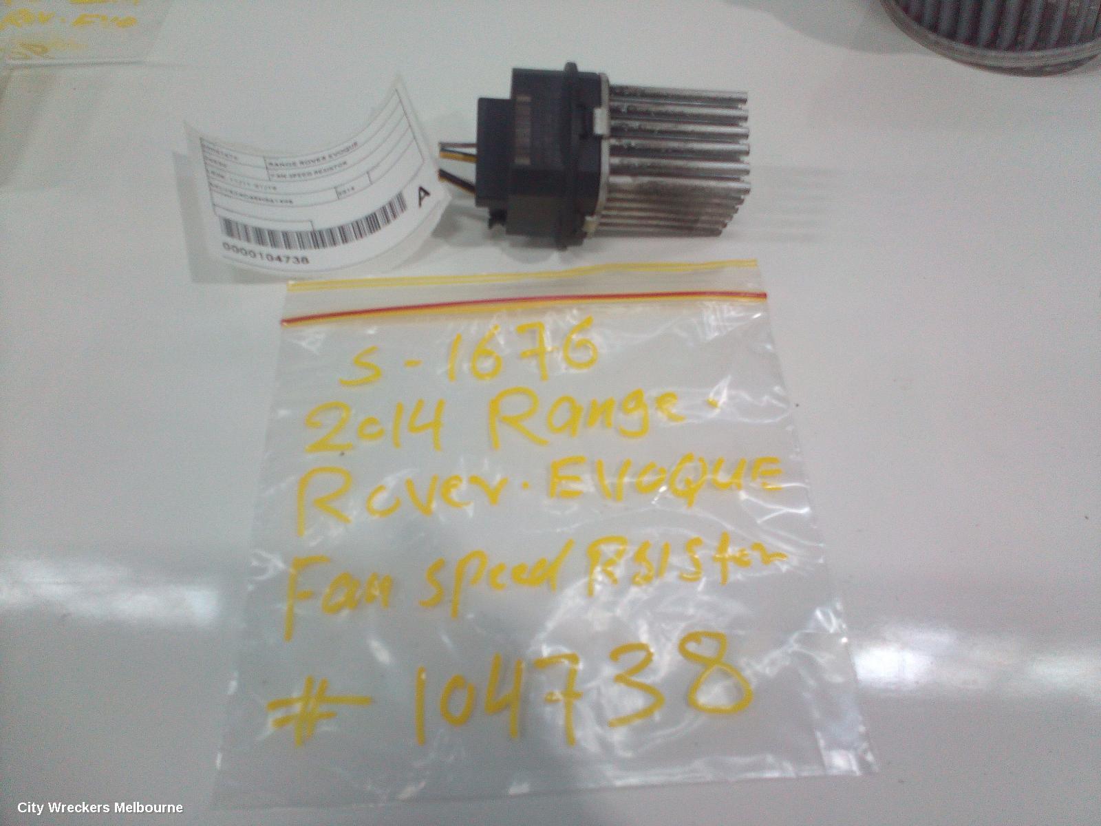 LAND ROVER RANGEROVER EVOQUE FAN SPEED RESISTOR, L538, SINGLE PLUG, 11/2011 - 01/2019 - Image 1