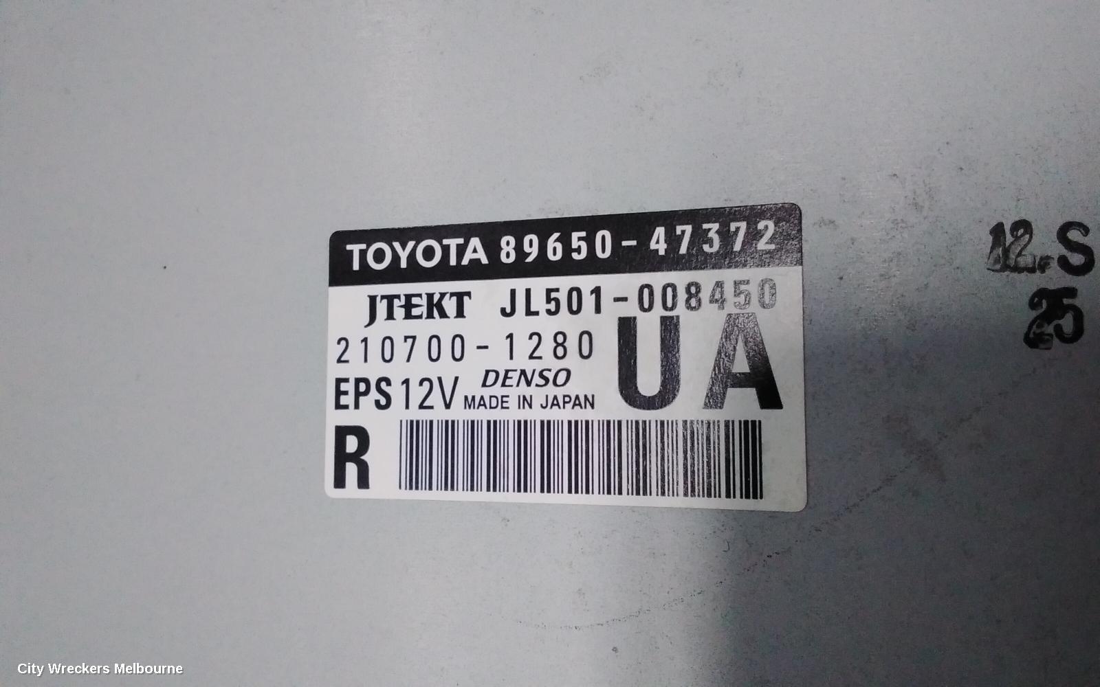 TOYOTA PRIUS ECU, ZVW40R, PRIUS V, POWER STEERING ECU, P/N 8965047371, 05/2012 - 11/2022 - Image 1
