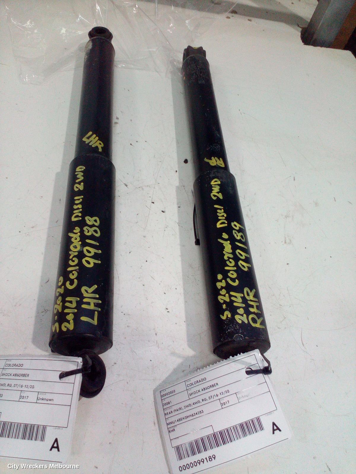 HOLDEN COLORADO SHOCK ABSORBER, REAR (PAIR), 2WD/4WD, RG, 07/2016 - 12/2020 - Image 2