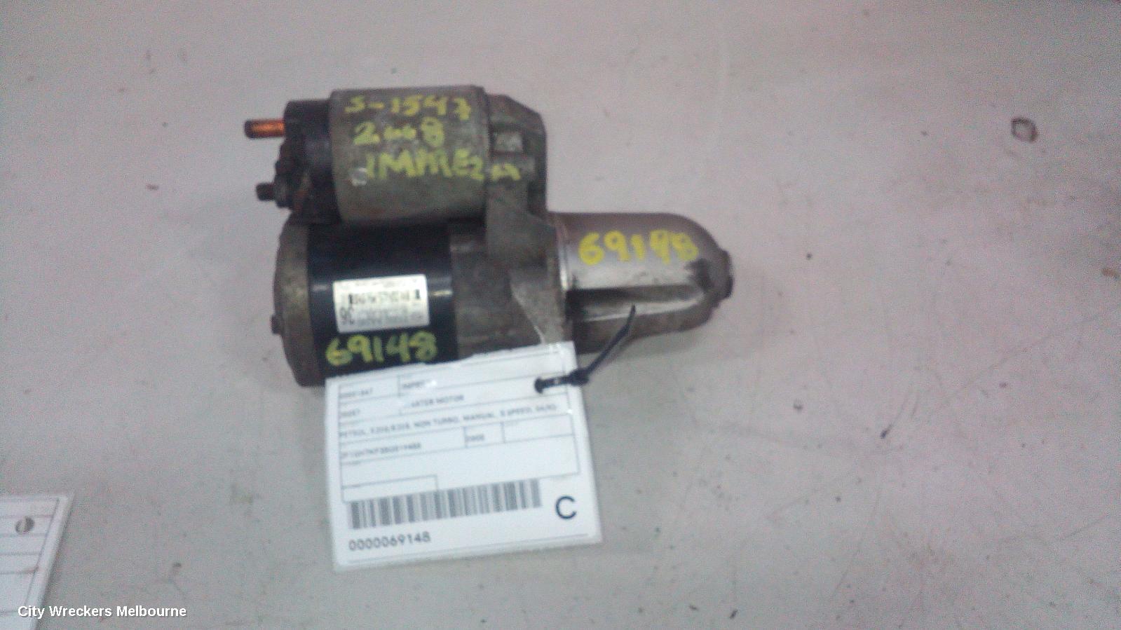 SUBARU IMPREZA STARTER, PETROL, EJ20/EJ25, NON TURBO, MANUAL, 5 SPEED, 04/1993 - 07/2011 - Image 2