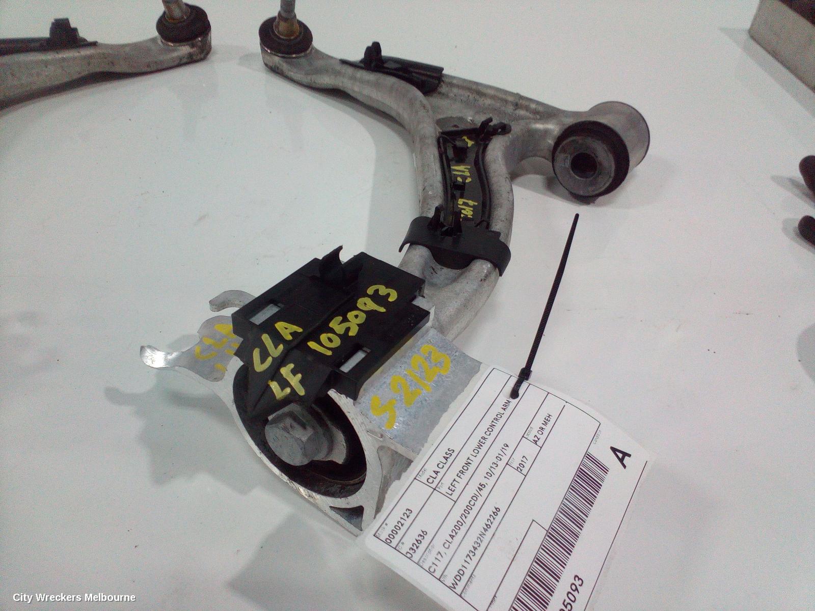 MERCEDES CLA CLASS LEFT FRONT LOWER CONTROL ARM, C117/X117, NON VARIABLE TYPE, CLA180/CLA200/CLA200CDI/CLA250, 09/2013 - 01/2019 - Image 2