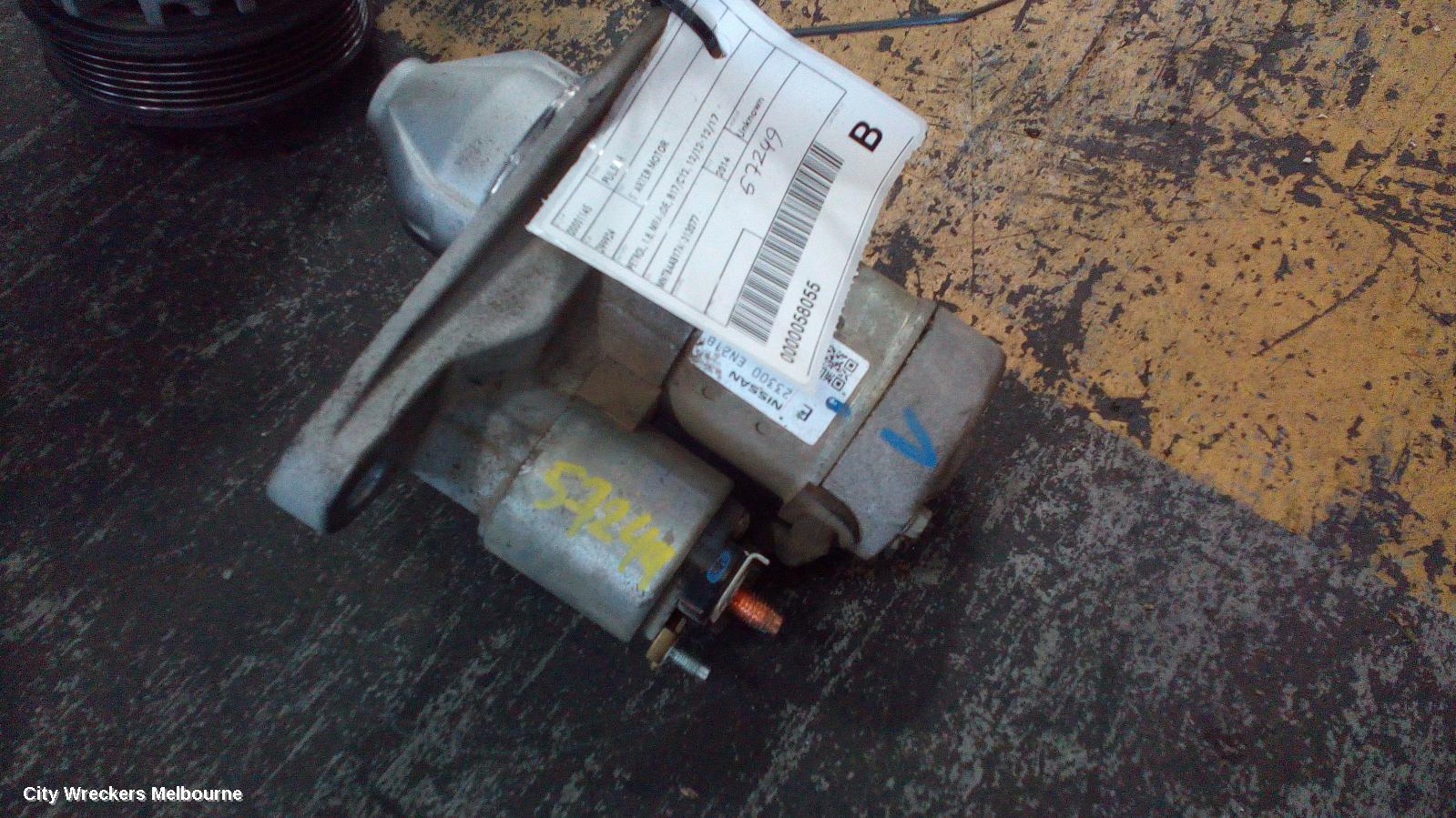 NISSAN PULSAR STARTER, PETROL, 1.8, MRA8DE, B17/C12, 12/2012 - 12/2017 - Image 2