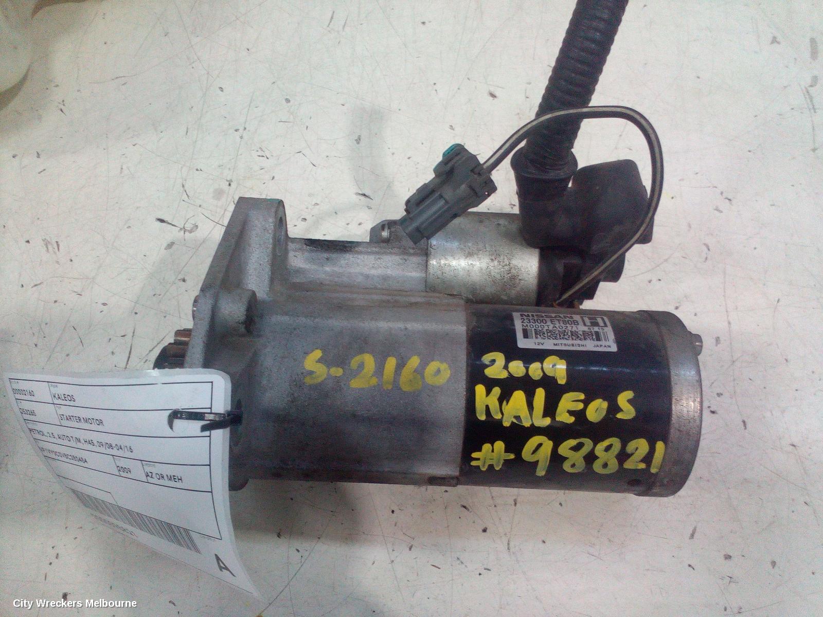 RENAULT KALEOS STARTER, PETROL, 2.5, AUTO T/M, H45, 09/2008 - 04/2016 - Image 3