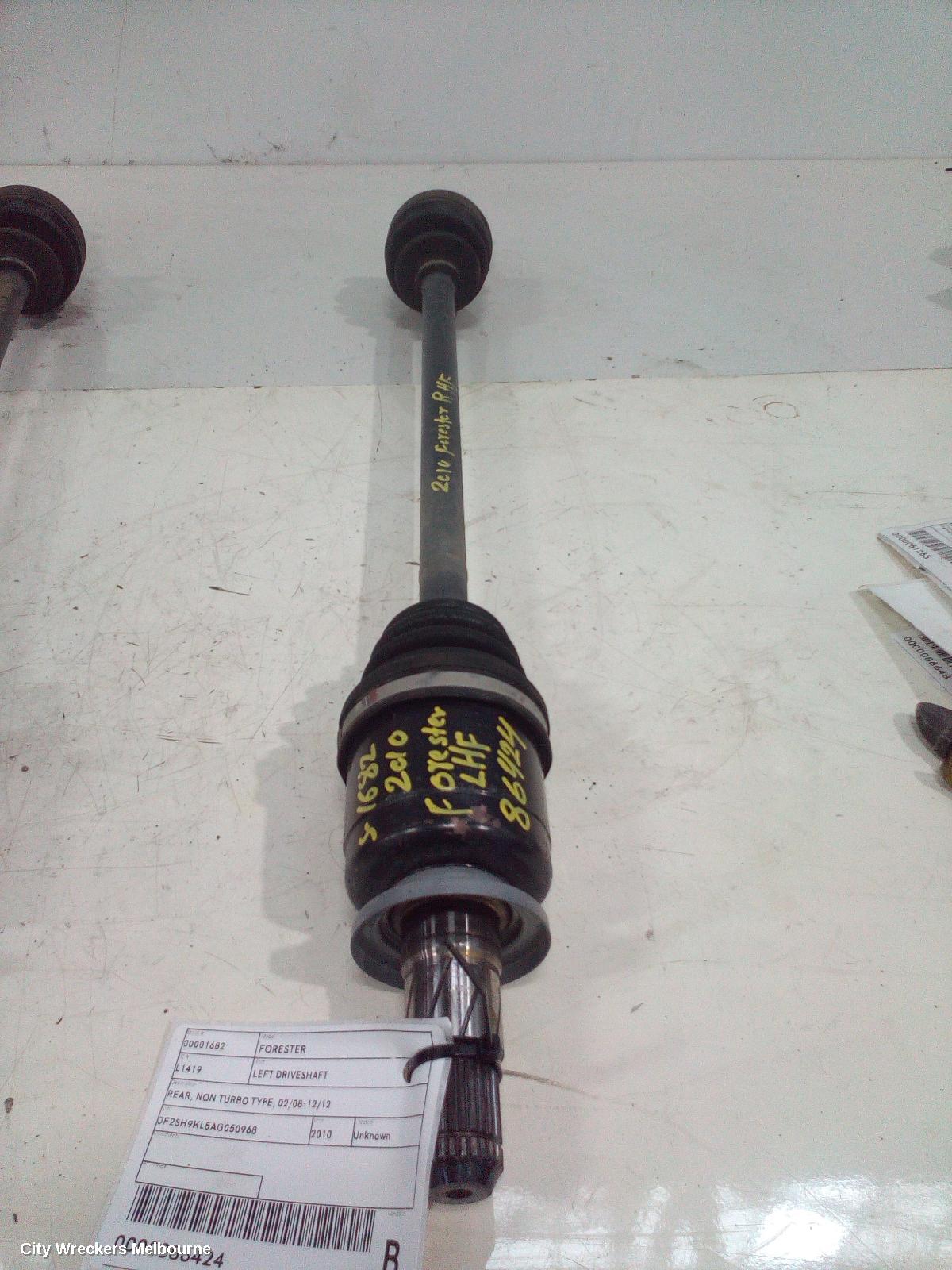 SUBARU FORESTER LEFT DRIVESHAFT, REAR, NON TURBO TYPE, 02/2008 - 12/2012 - Image 3