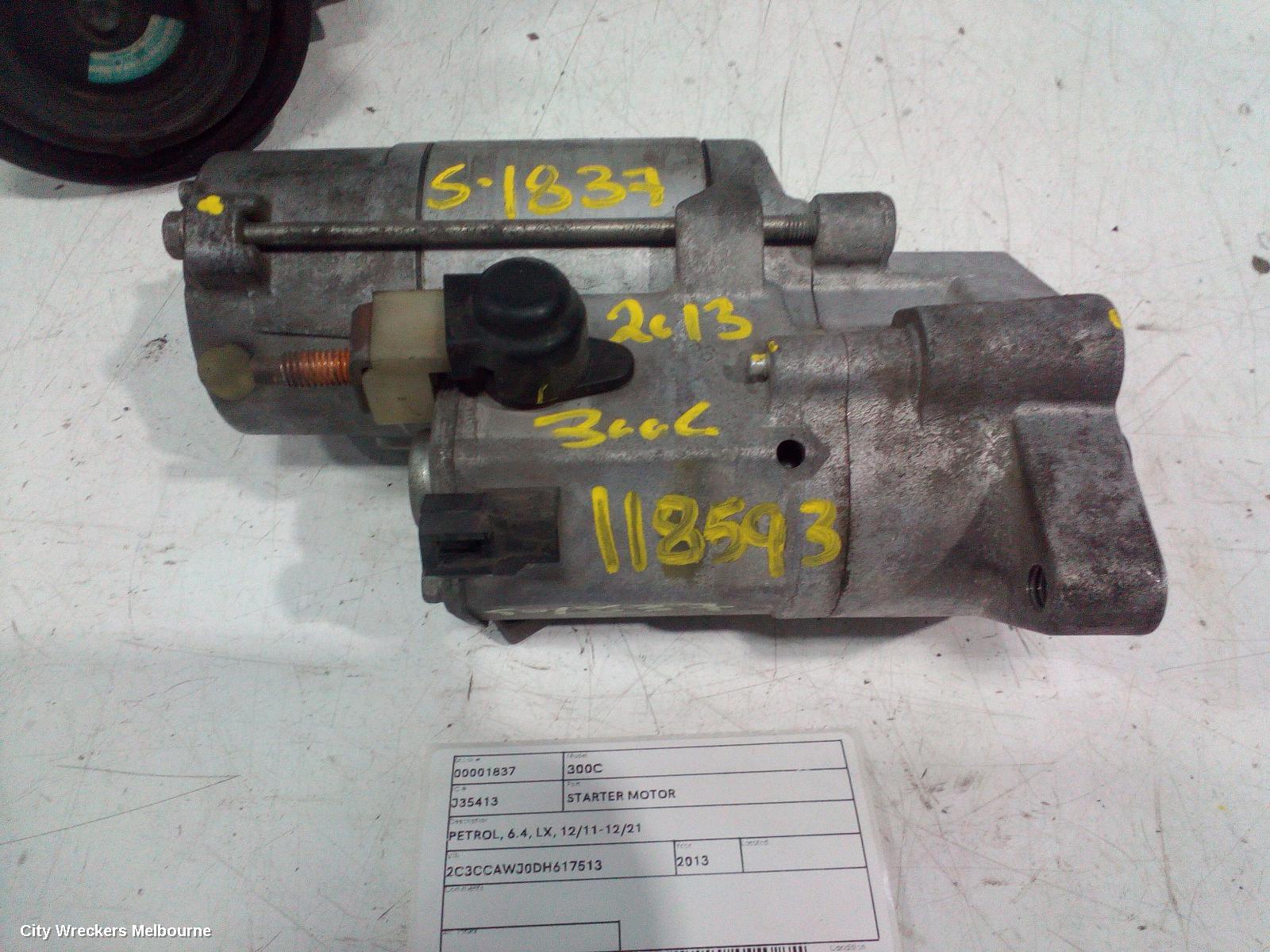 CHRYSLER 300C STARTER, PETROL, 6.4, LX, 12/2011 - 12/2021 - Image 1