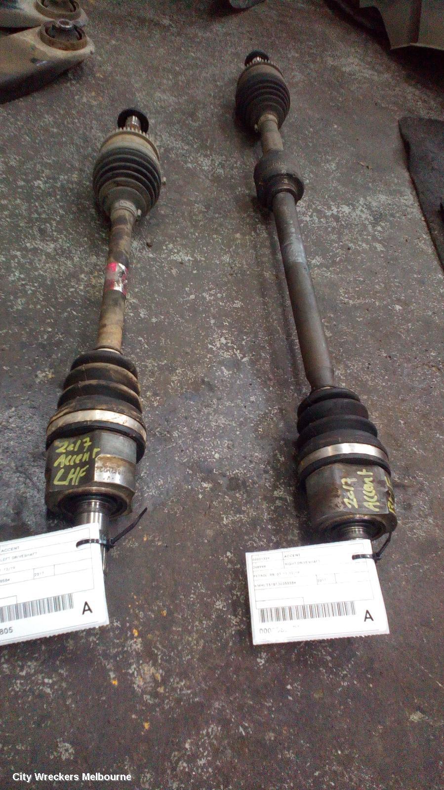 HYUNDAI ACCENT RIGHT DRIVESHAFT, AUTO (CVT), PETROL, 1.4, RB, 06/2015 - 09/2019 - Image 2