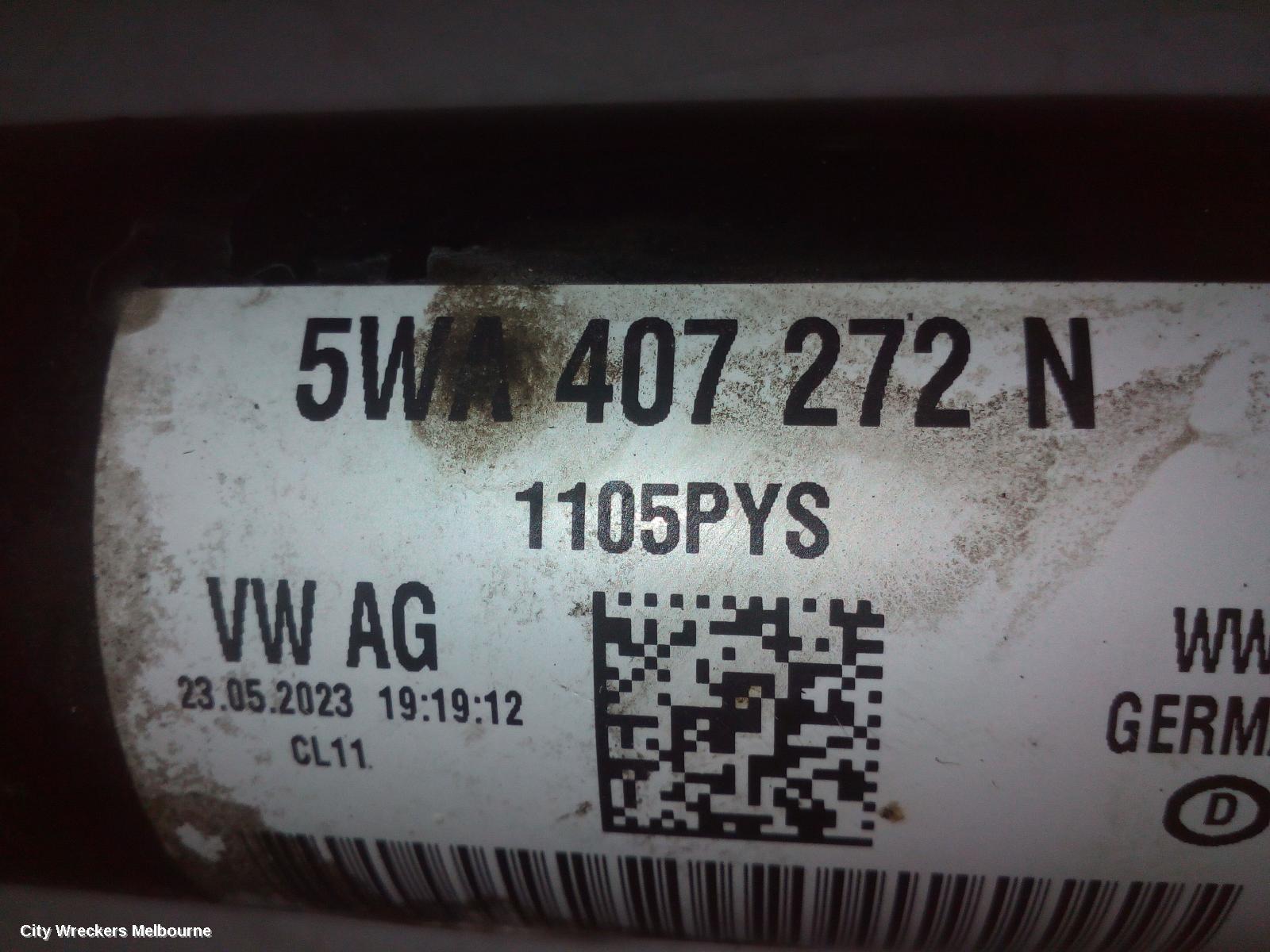VOLKSWAGEN GOLF RIGHT DRIVESHAFT, FRONT, AUTO T/M, 1.4, PETROL, DJKA CODE, GEN 8, 09/2020 ONWARDS - Image 3