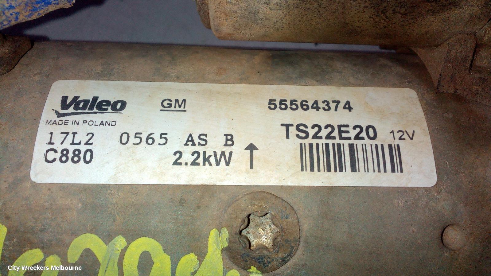 HOLDEN COLORADO STARTER, DIESEL, RG/RG7, 01/2012 - 07/2016 - Image 1