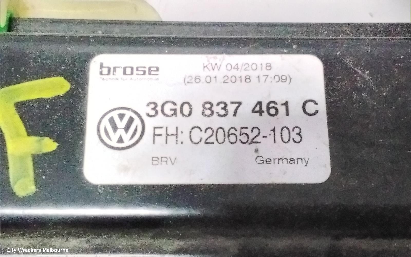 VOLKSWAGEN PASSAT LEFT FRONT WINDOW REG/MOTOR, DOOR REG ASSY (REG AND MOTOR), B8/MK7, 06/2015 ONWARDS - Image 2