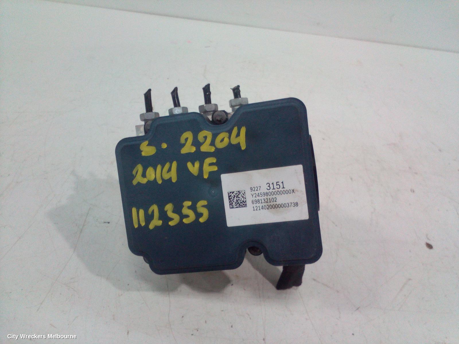 HOLDEN COMMODORE ABS PUMP/MODULATOR, VF, NON TRACTION CONTROL TYPE, 05/2013 - 12/2017 - Image 1