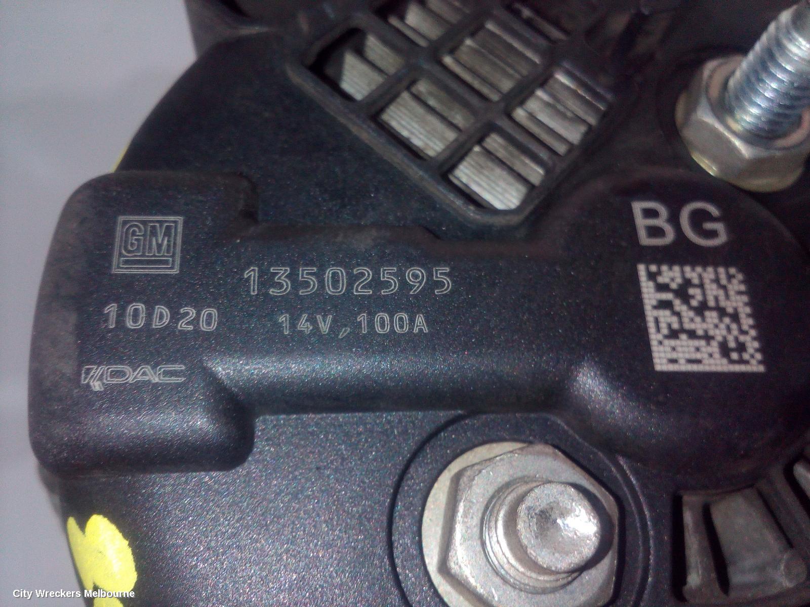 HOLDEN CRUZE ALTERNATOR, PETROL, 1.8, F18D4, JG, 03/2009 - 02/2011 - Image 3