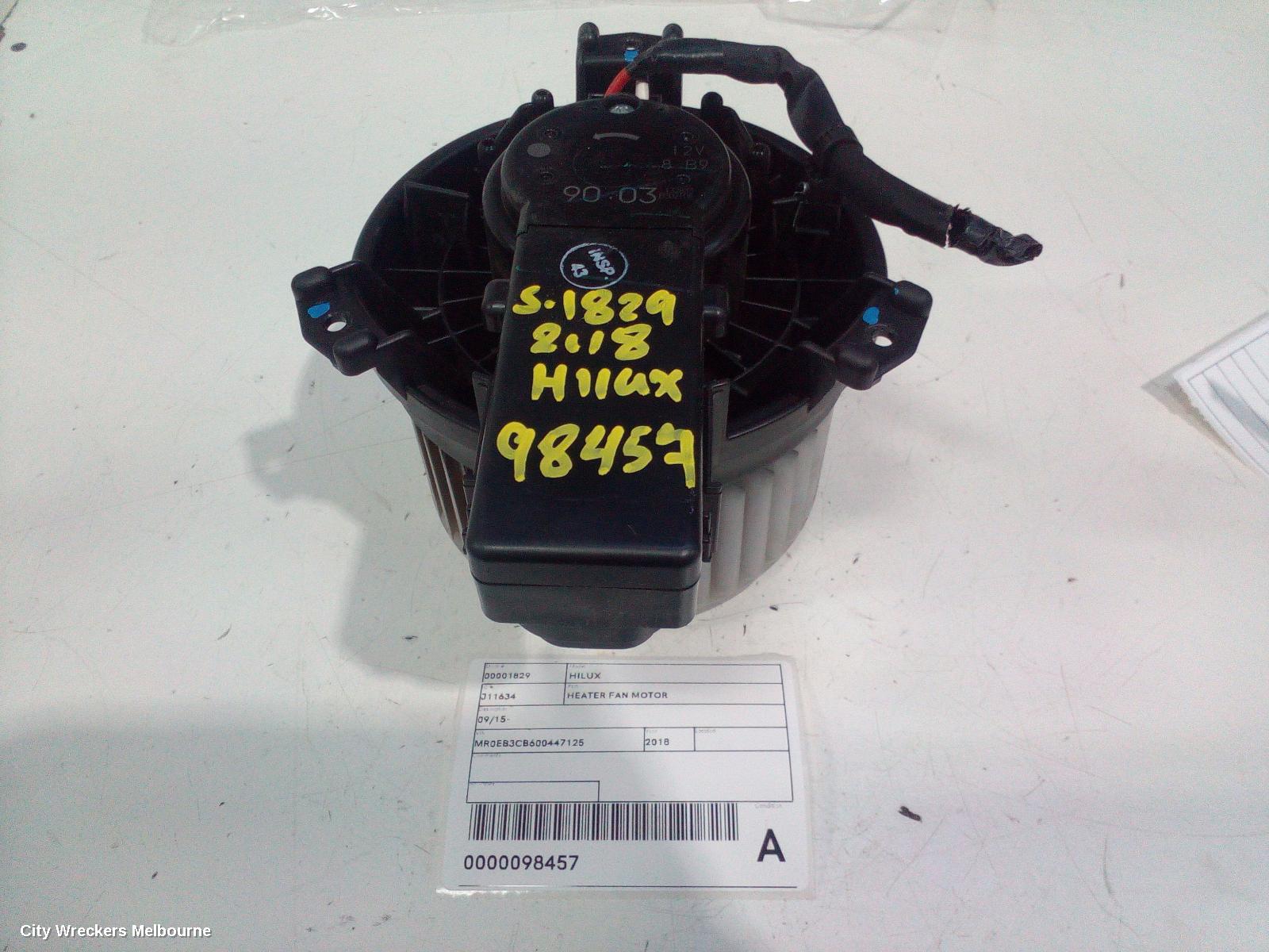 TOYOTA HILUX HEATER FAN MOTOR, 09/2015 ONWARDS - Image 1