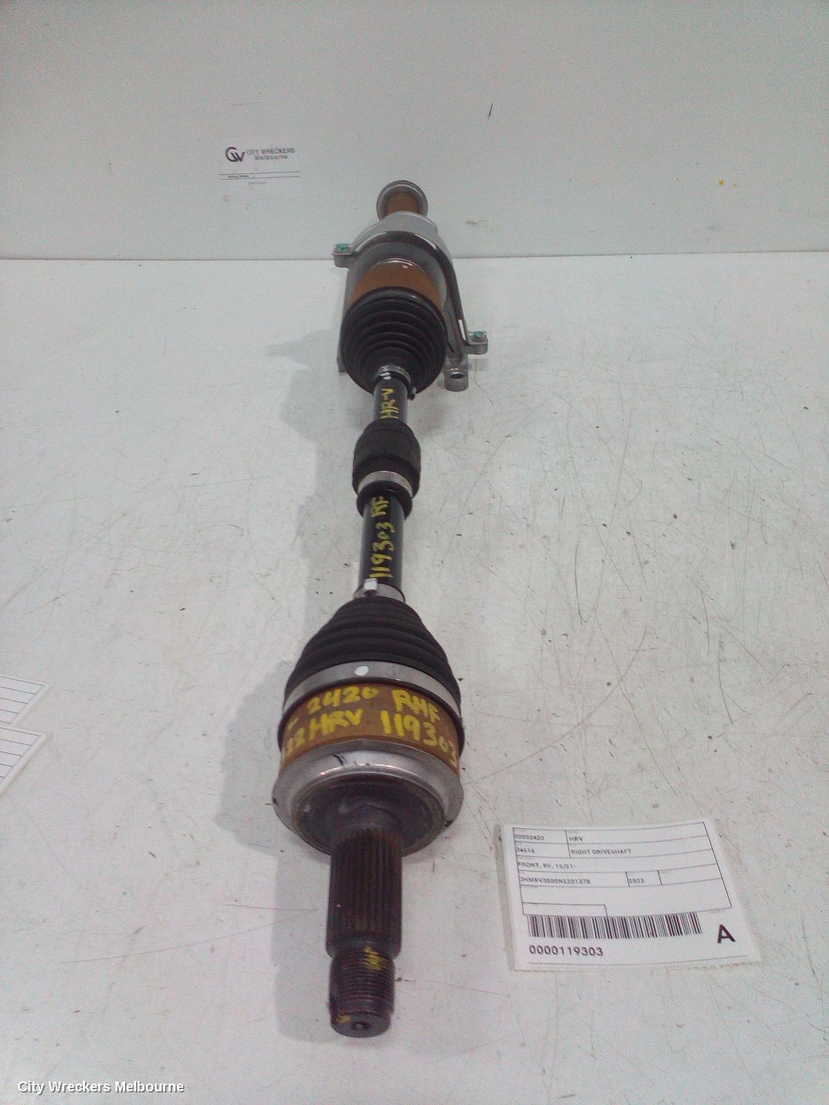 HONDA HRV RIGHT DRIVESHAFT, FRONT, RV, 12/2021 ONWARDS - Image 1