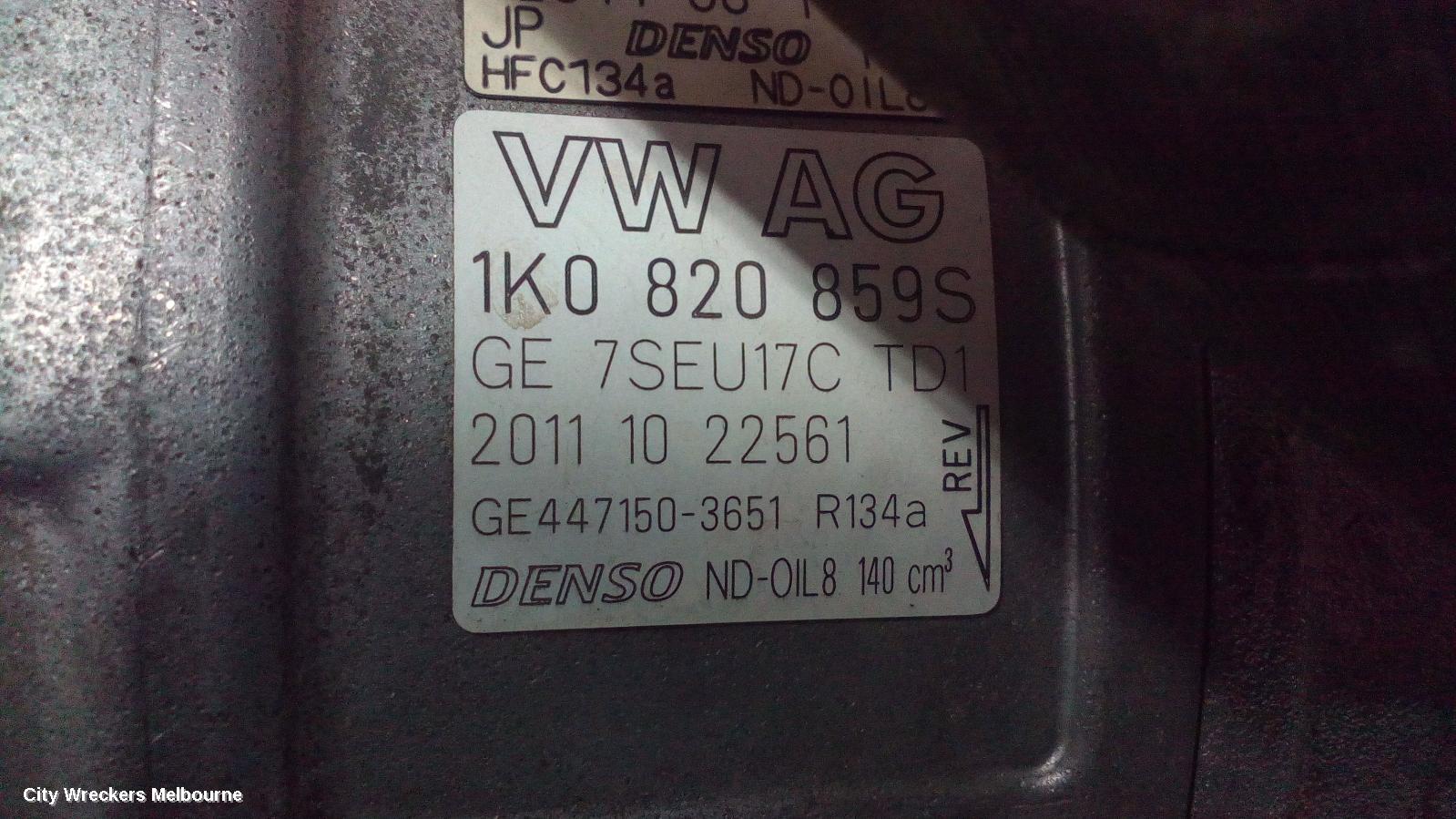 VOLKSWAGEN JETTA A/C COMPRESSOR, 1KM-1B, PETROL, DENSO BRAND (7SEU17C), 02/2006 - 12/2017 - Image 2