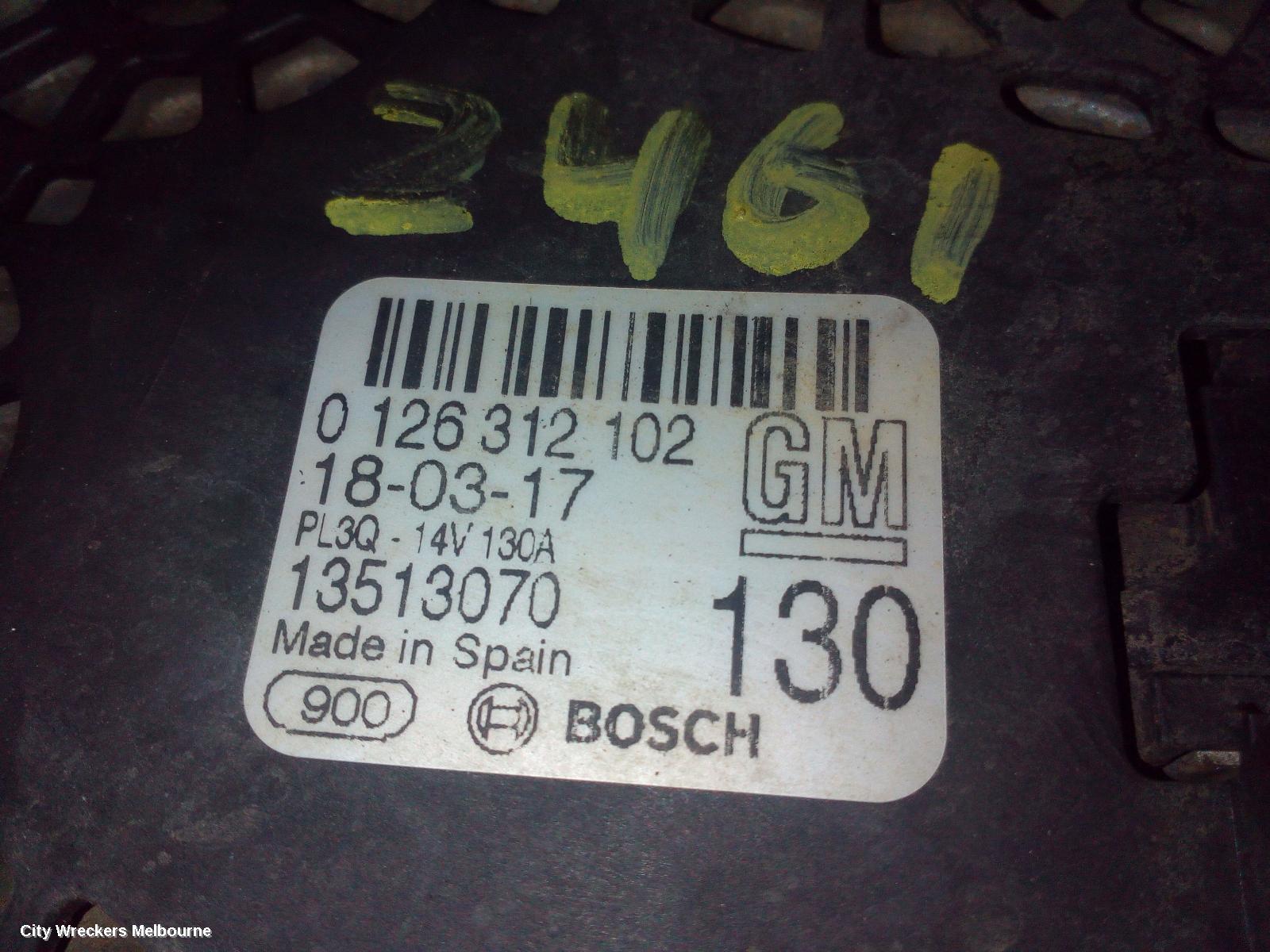 HOLDEN ASTRA ALTERNATOR, PETROL, 1.4, TURBO, BK-BL, 09/2016 - 12/2020 - Image 3