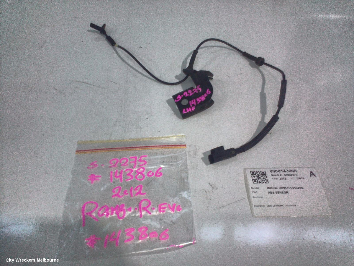 LAND ROVER RANGEROVER EVOQUE ABS SENSOR, L538, LH FRONT, 11/2011 - 01/2019 - Image 1