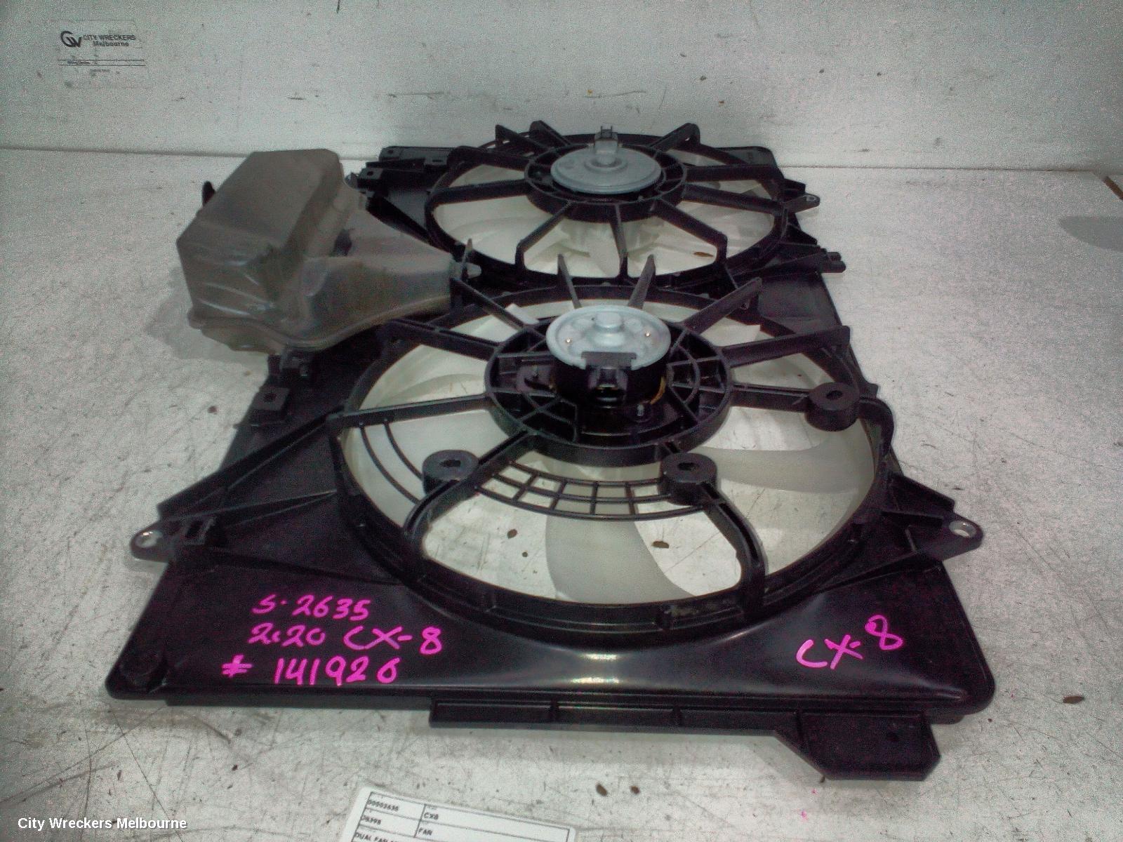 MAZDA CX8 FAN, DUAL FAN ASSY, 2.5, PY-VPS, PETROL, KG, 01/2020 ONWARDS - Image 1
