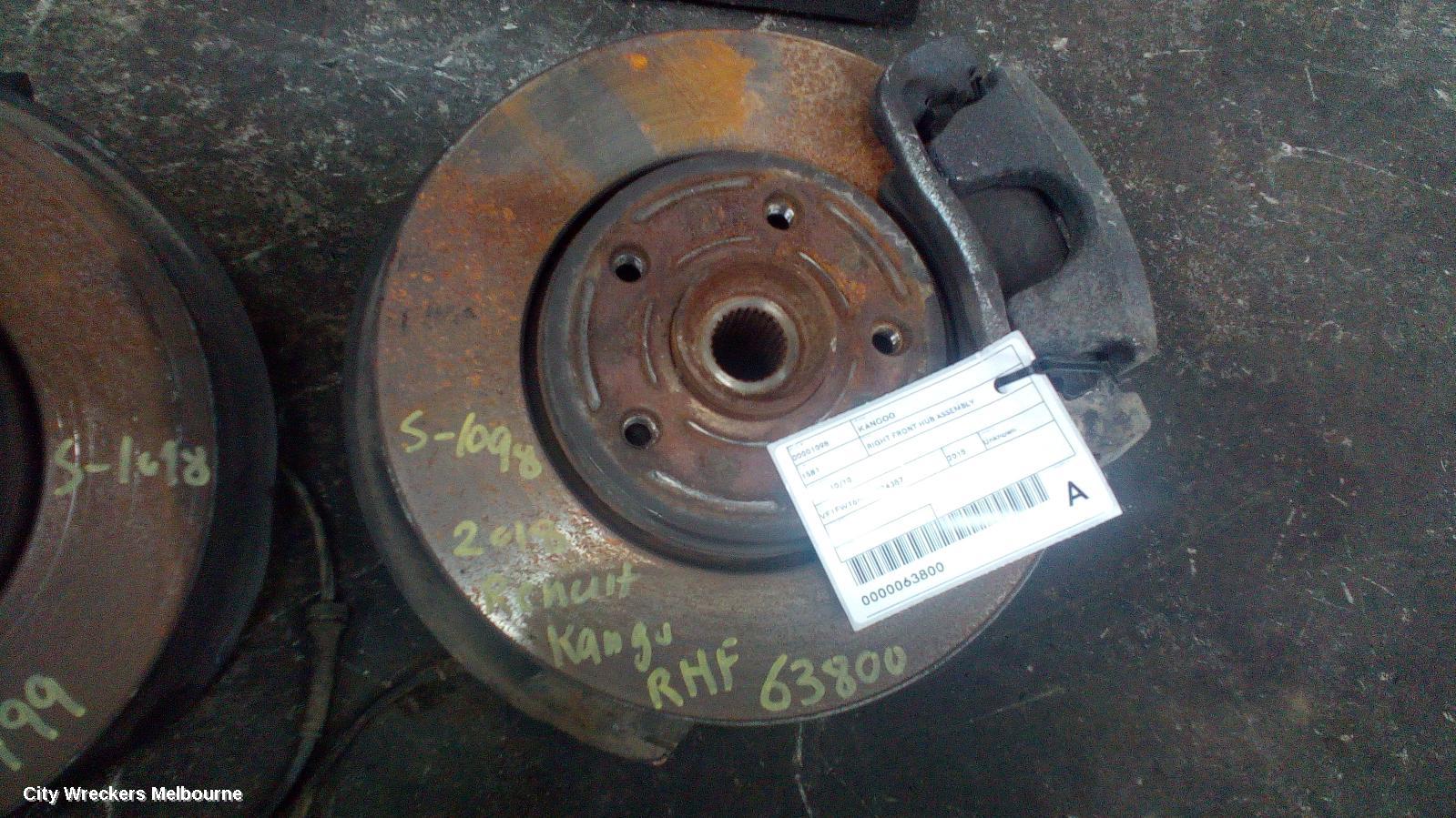 RENAULT KANGOO RIGHT FRONT HUB ASSEMBLY, X61, 10/2010 - 02/2022 - Image 3