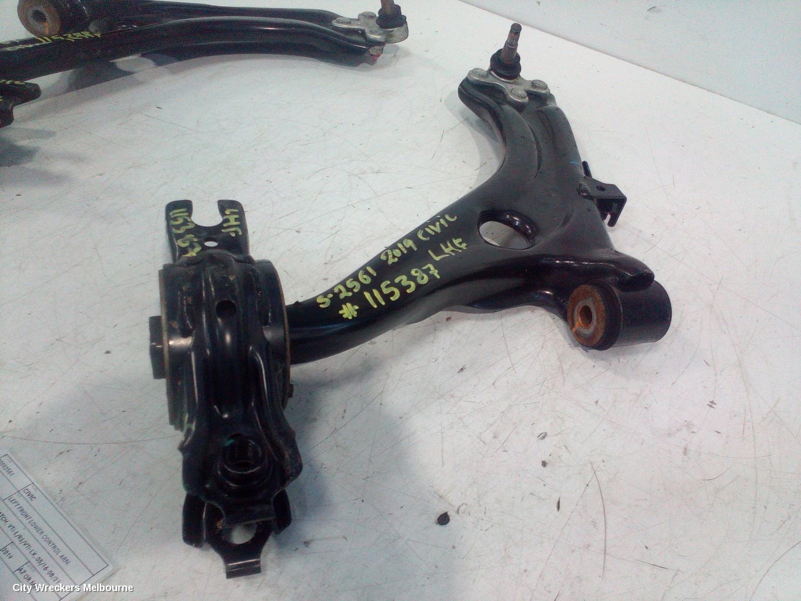 HONDA CIVIC LEFT FRONT LOWER CONTROL ARM, 10TH GEN, SEDAN/HATCH, VTI-L/RS/VTI-LX, 05/2016 - 08/2021 - Image 3