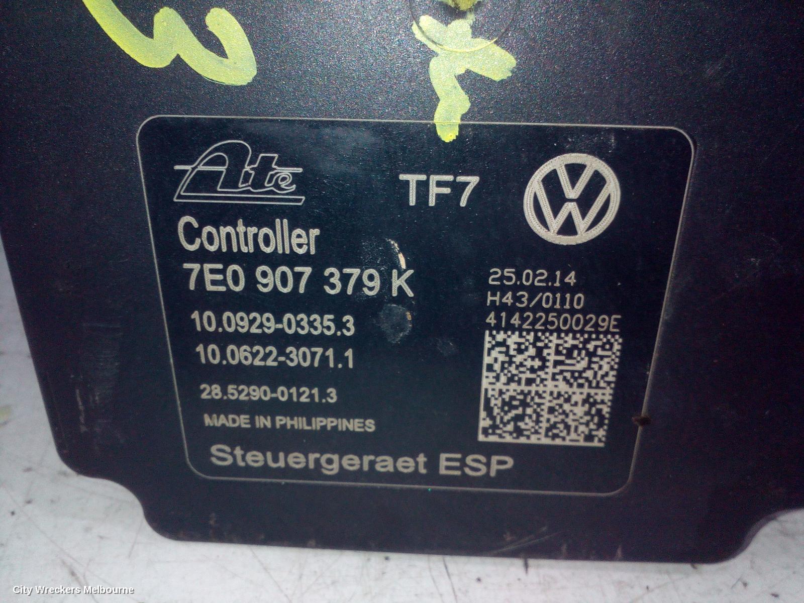 VOLKSWAGEN TRANSPORTER ABS PUMP/MODULATOR, T5, P/N 7E0614517H, 03/2010 - 06/2015 - Image 2