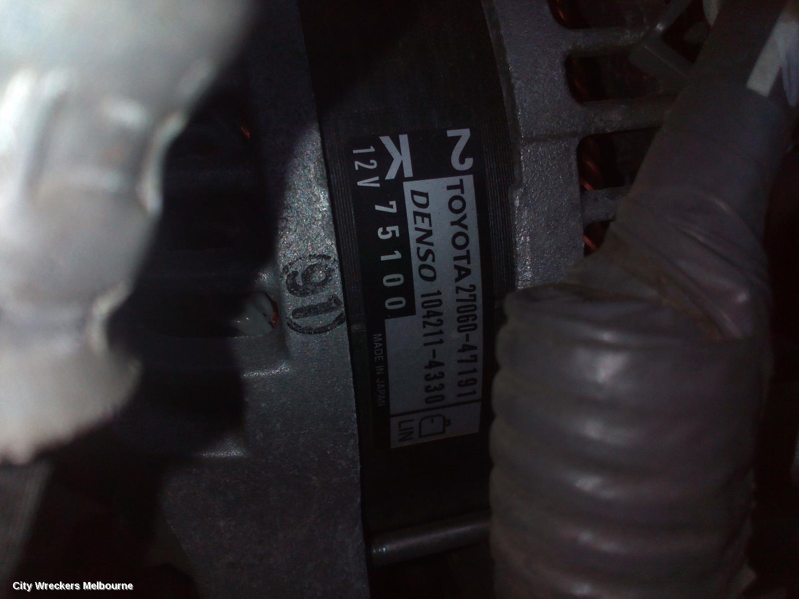 TOYOTA C-HR ALTERNATOR, PETROL, 1.2, TURBO, 100A, GEN 1, 12/2016 ONWARDS - Image 2