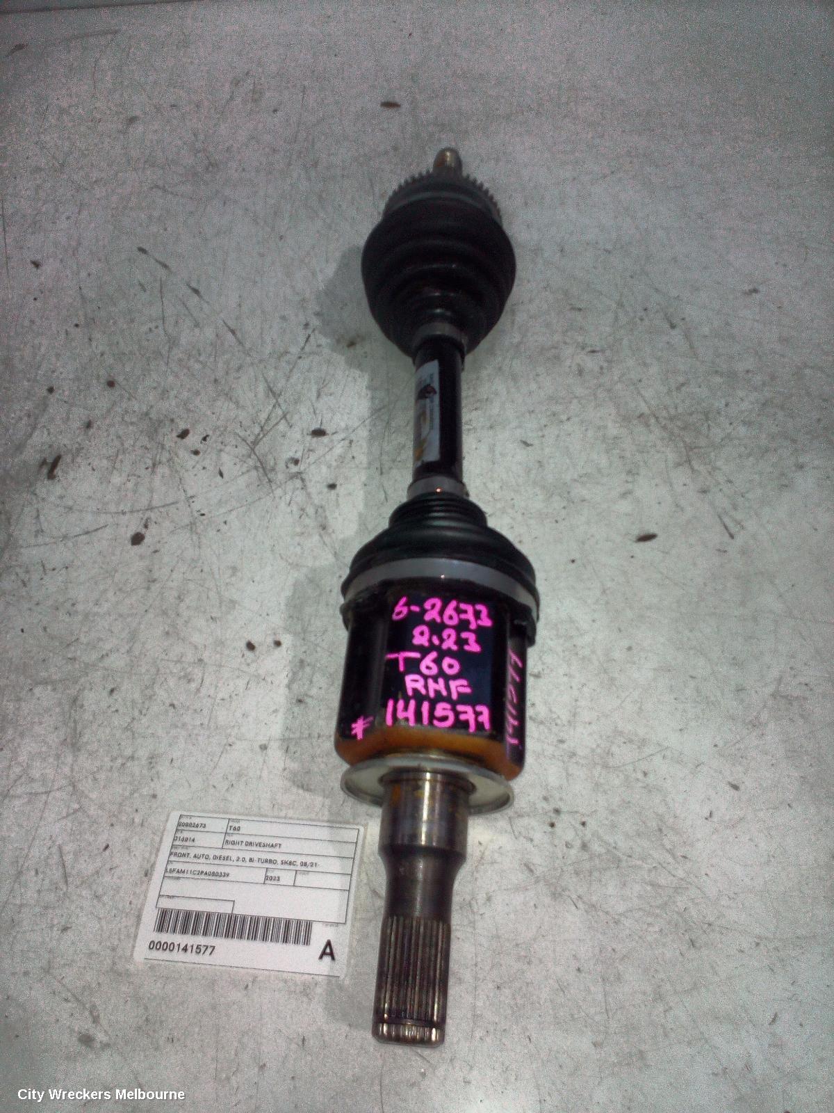 LDV T60 RIGHT DRIVESHAFT, FRONT, AUTO, DIESEL, 2.0, BI-TURBO, SK8C, 08/2021 ONWARDS - Image 2