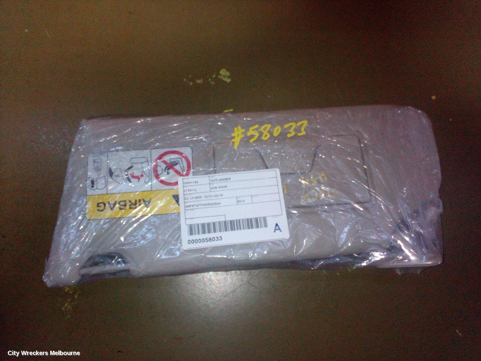 MITSUBISHI OUTLANDER SUNVISOR, ZJ, LH SIDE, 10/2012 - 03/2015 - Image 3