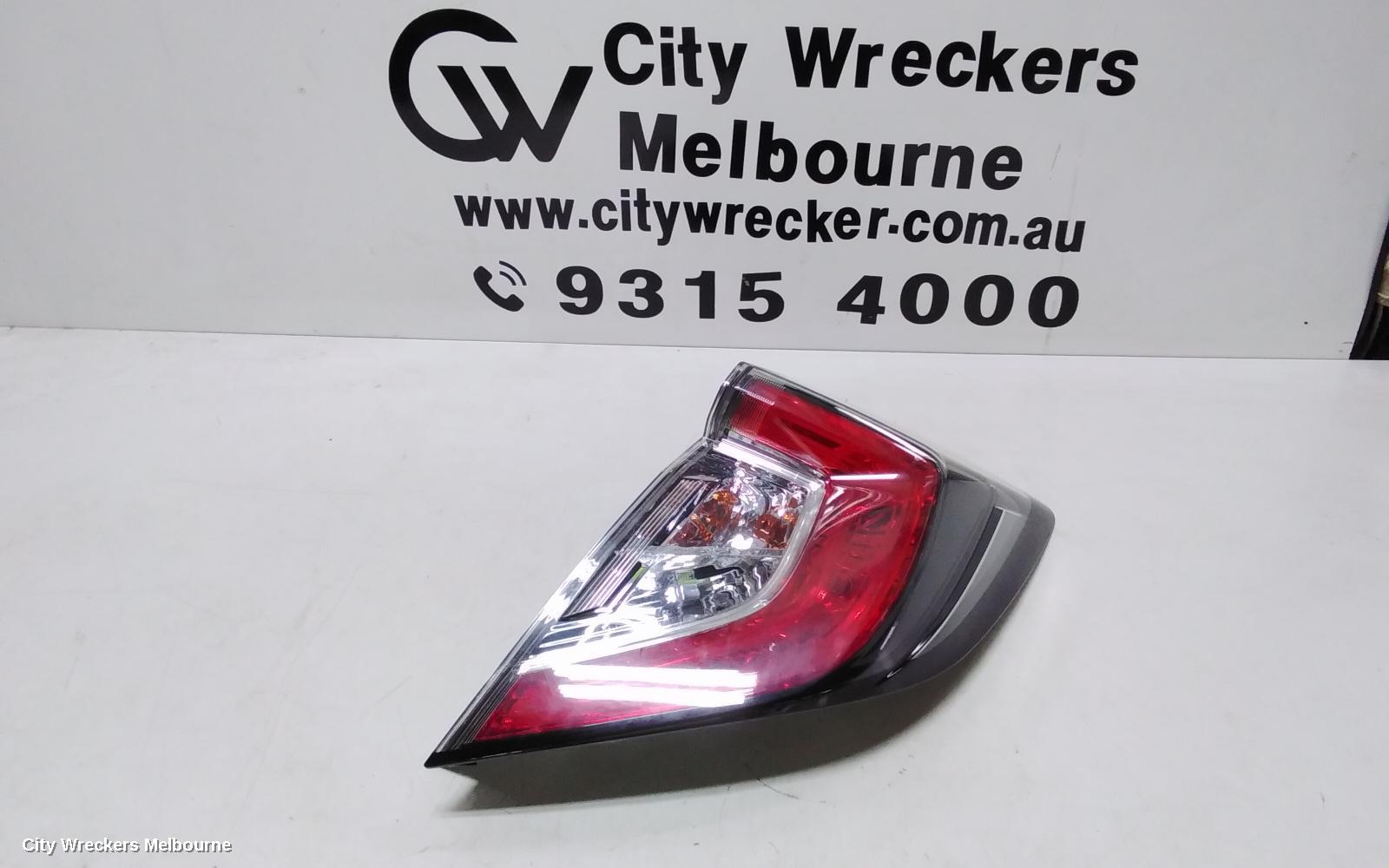 HONDA CIVIC RIGHT TAILLIGHT, IN BODY, HATCH, 10TH GEN, LED TYPE, 02/2017 - 08/2021 - Image 1