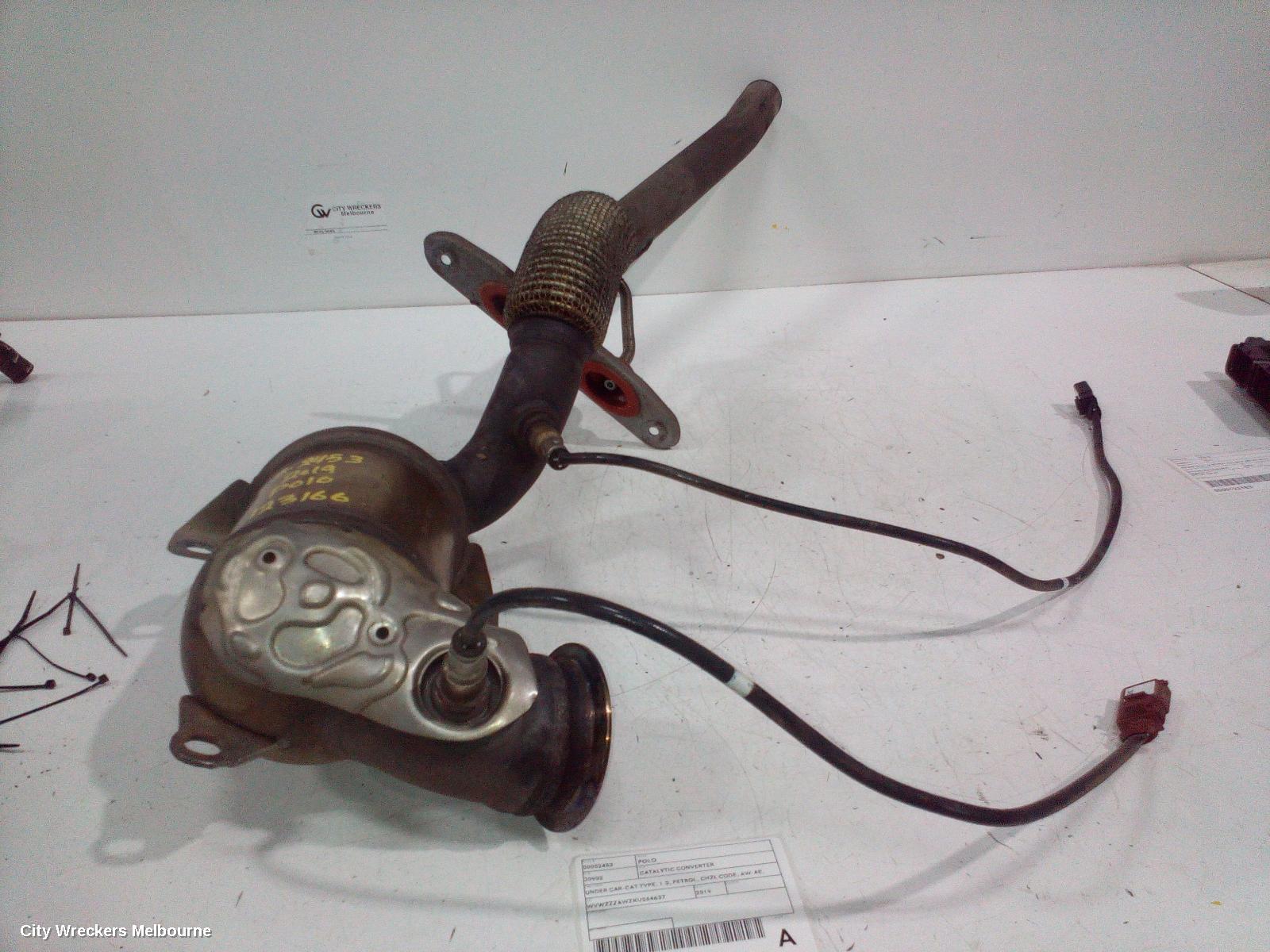 VOLKSWAGEN POLO CATALYTIC CONVERTER, UNDER CAR-CAT TYPE, 1.0, PETROL, CHZL CODE, AW-AE, 09/2017 ONWARDS - Image 1