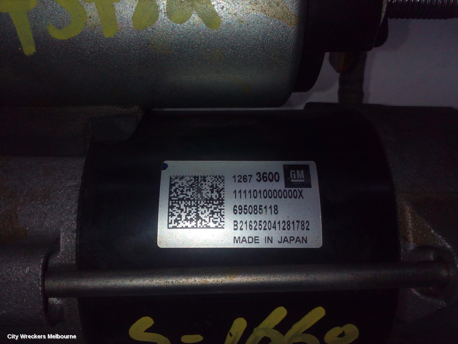 HOLDEN ASTRA STARTER, PETROL, 1.4, TURBO, BK-BL, 09/2016 - 12/2020 - Image 3