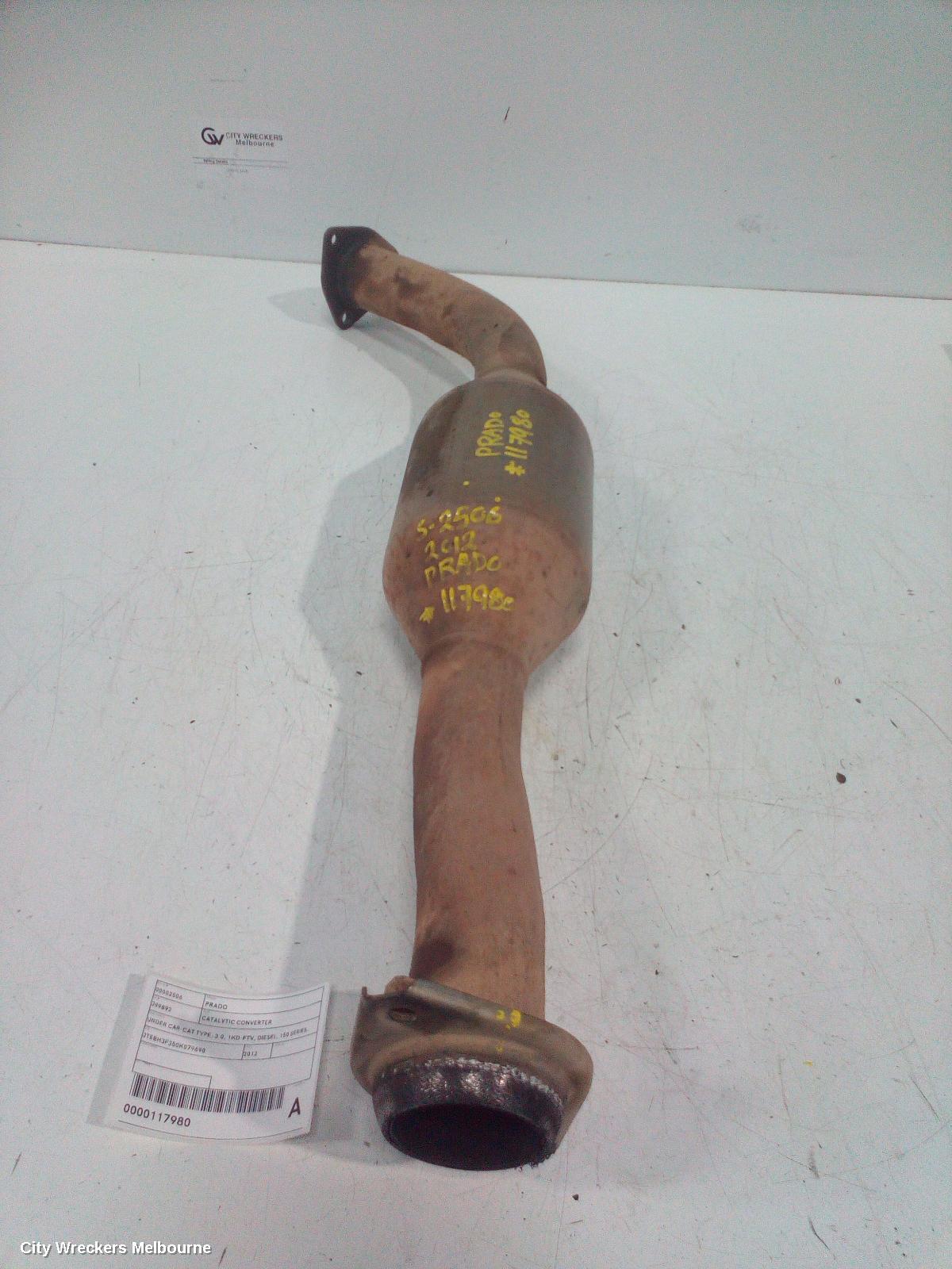 TOYOTA PRADO CATALYTIC CONVERTER, UNDER CAR-CAT TYPE, 3.0, 1KD-FTV, DIESEL, 150 SERIES, 08/2009 - 05/2015 - Image 2