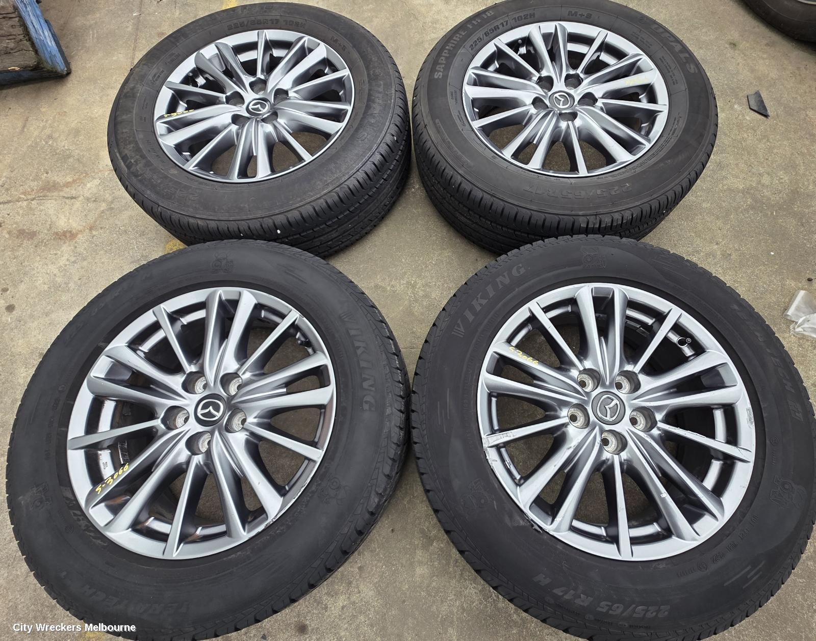 MAZDA CX5 WHEEL MAG, FACTORY, 17X7IN, MULTI SPOKE, DARK GREY, KF, 02/2017 - 04/2018 - Image 3