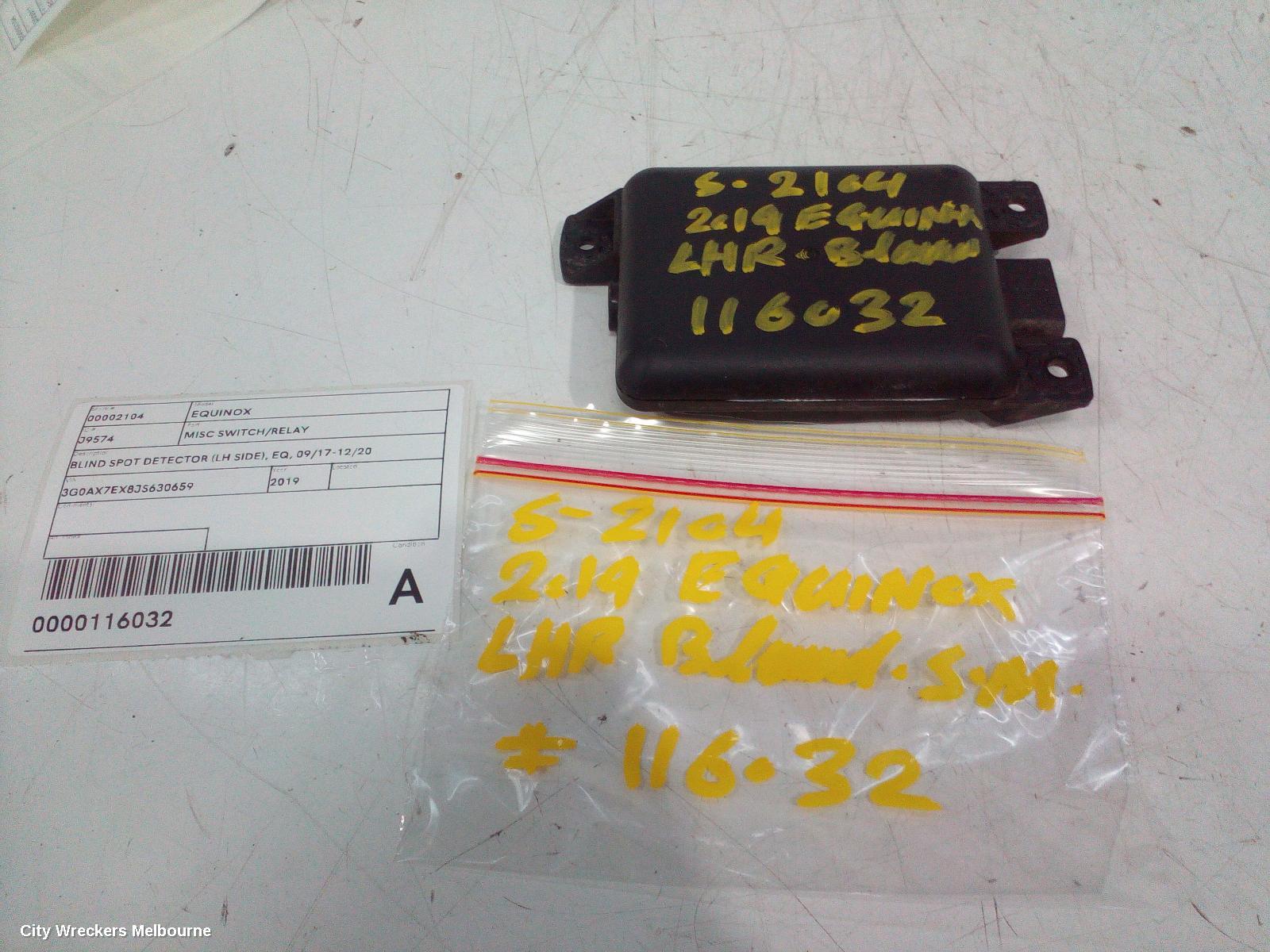 HOLDEN EQUINOX, EQ, 09/2017 - 12/2020, 84129137 BLIND SPOT MONITOR RADAR MODULE 84129137: 116032 - Image 1