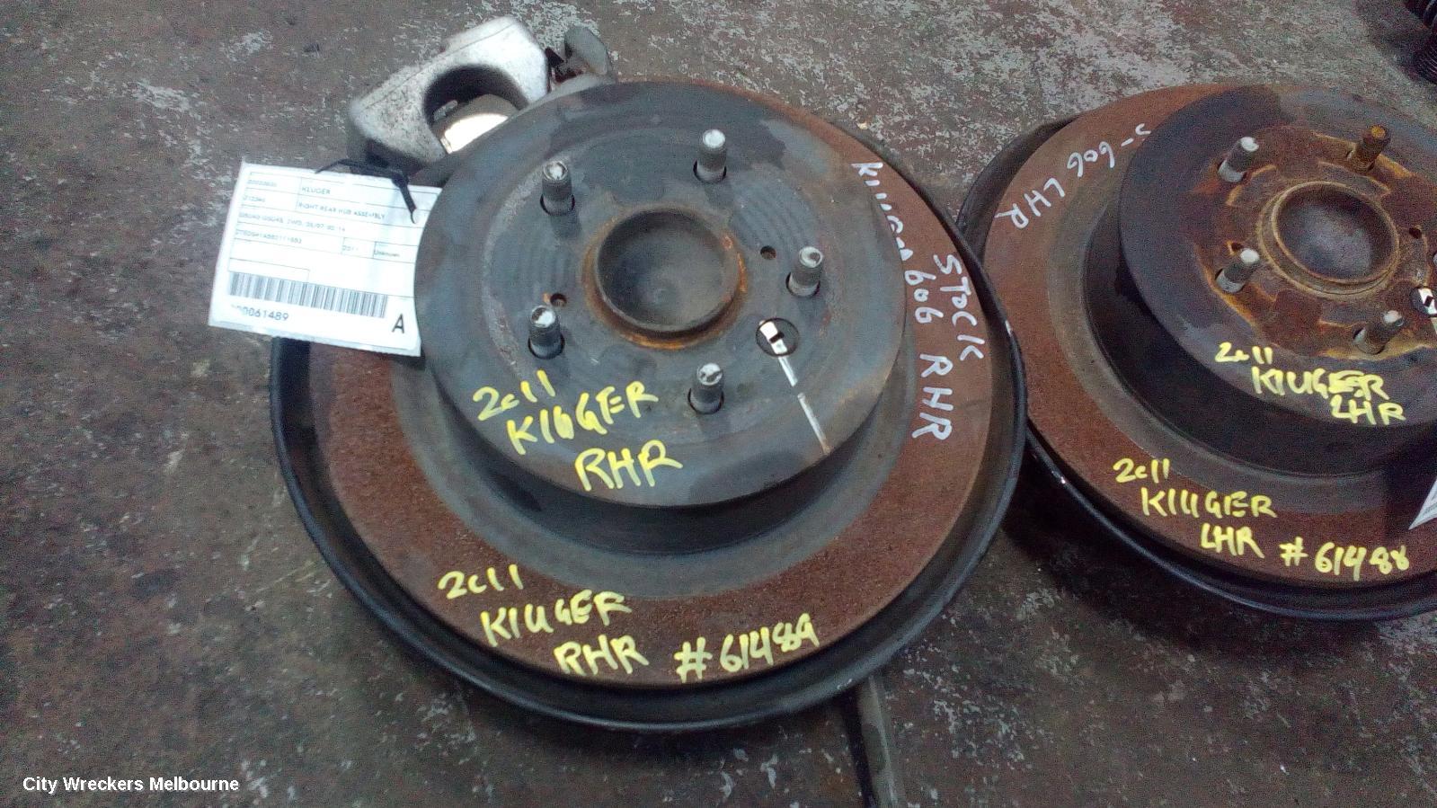 TOYOTA KLUGER RIGHT REAR HUB ASSEMBLY, GSU40-GSU45, 2WD, 05/2007 - 02/2014 - Image 1