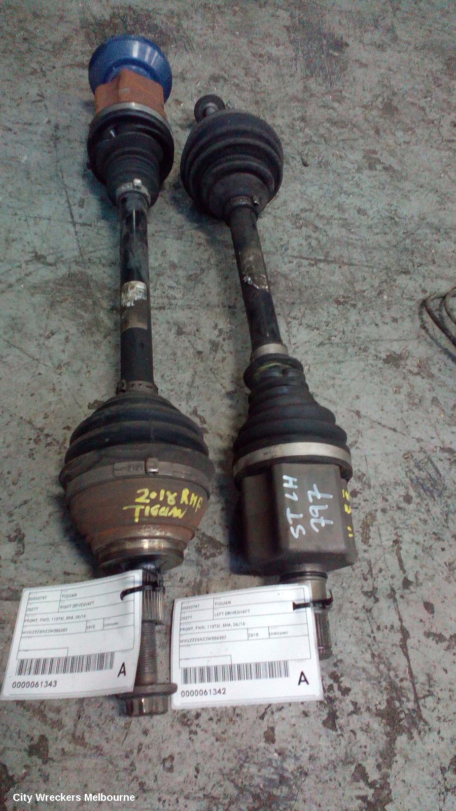 VOLKSWAGEN TIGUAN RIGHT DRIVESHAFT, FRONT, FWD, 110TSI, 5NA, 06/2016 ONWARDS - Image 2