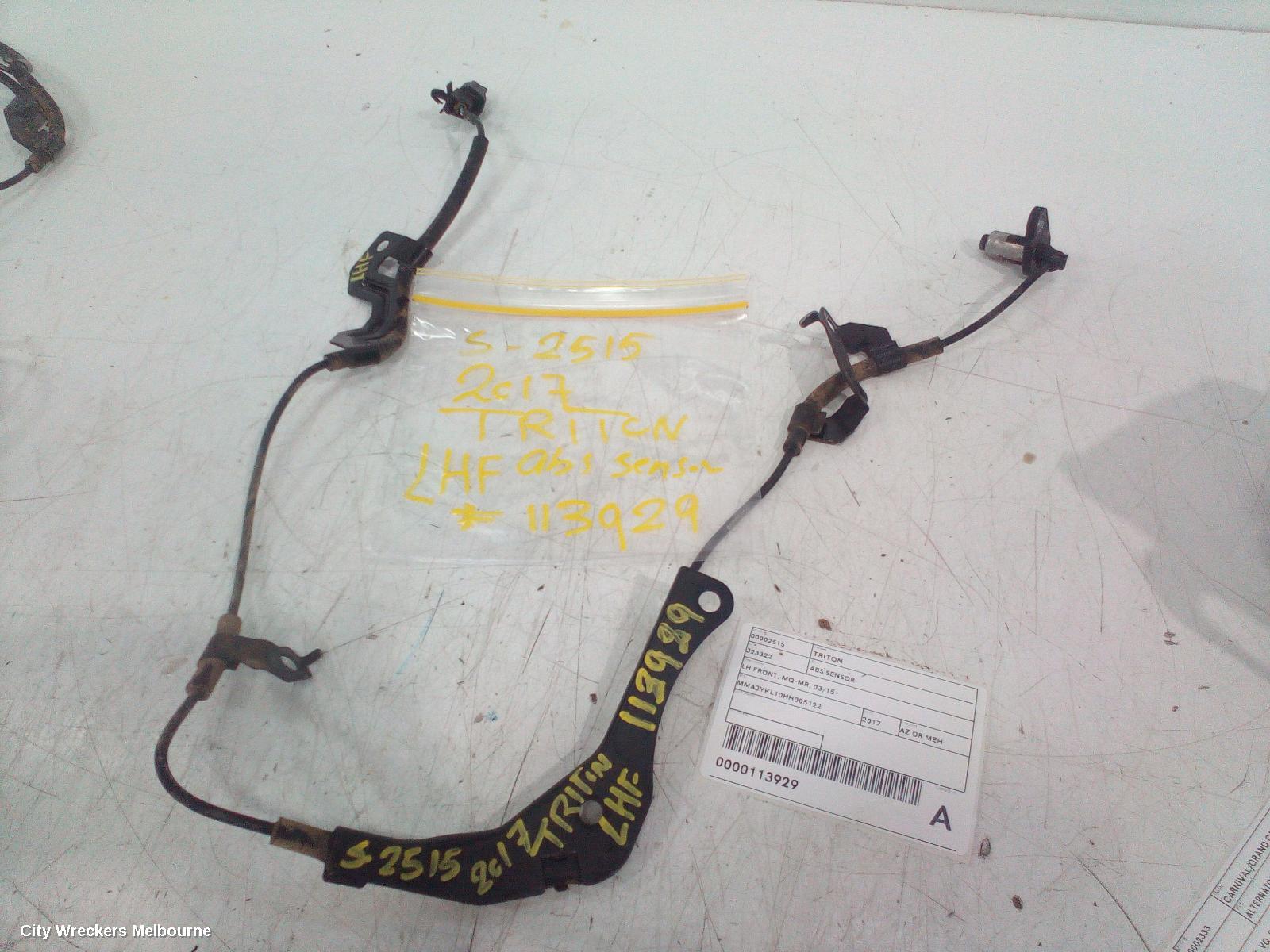 MITSUBISHI TRITON ABS SENSOR, LH FRONT, MQ-MR, 03/2015 ONWARDS - Image 2