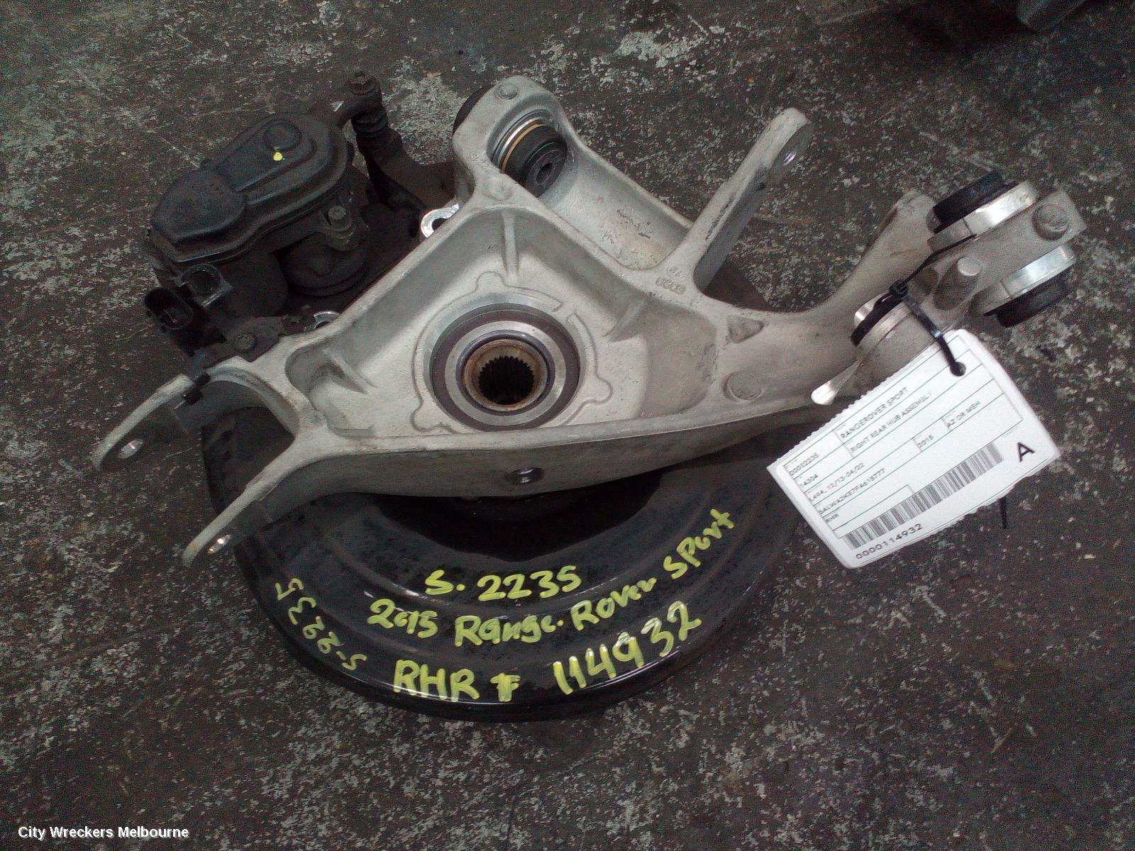 LAND ROVER RANGEROVER SPORT RIGHT REAR HUB ASSEMBLY, L494, 12/2013 - 04/2022 - Image 1