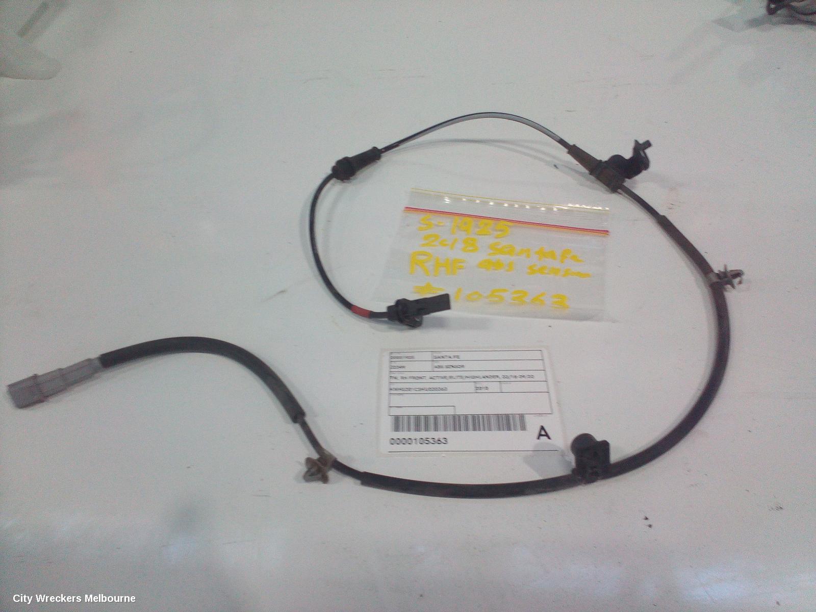 HYUNDAI SANTA FE ABS SENSOR, TM, RH FRONT, ACTIVE/ELITE/HIGHLANDER, 03/2018 - 09/2020 - Image 1