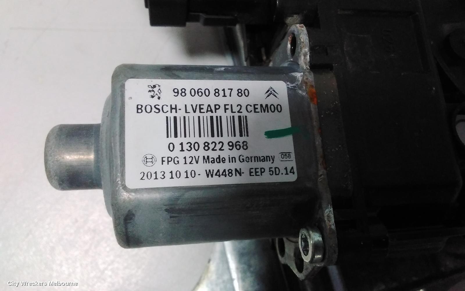 PEUGEOT 208 RIGHT FRONT WINDOW REG/MOTOR, A9, 5DR HATCH, 10/2012 - 10/2015 - Image 3