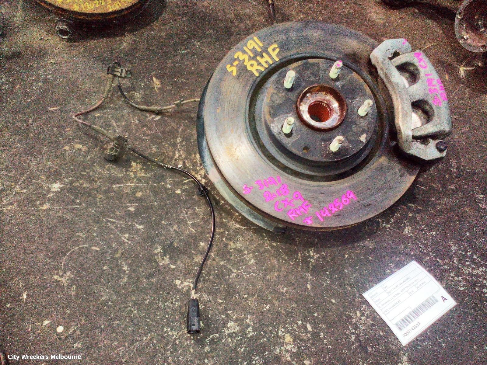 MAZDA CX9 RIGHT FRONT HUB ASSEMBLY, TC, FWD/AWD, 2.5, PETROL, AUTO T/M, 07/2016 - 12/2024 - Image 3