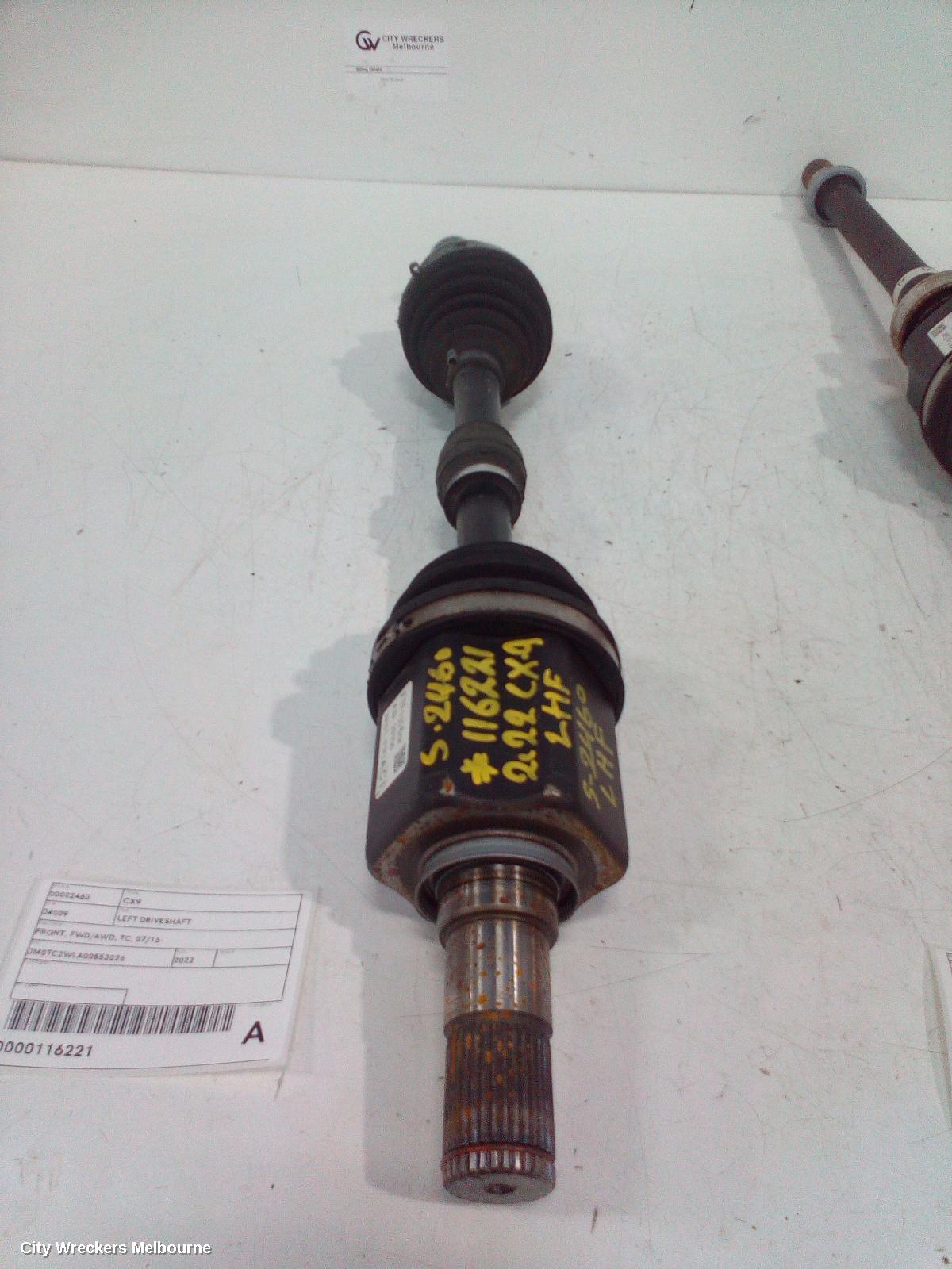 MAZDA CX9 LEFT DRIVESHAFT, FRONT, FWD/AWD, TC, 07/2016 ONWARDS - Image 2