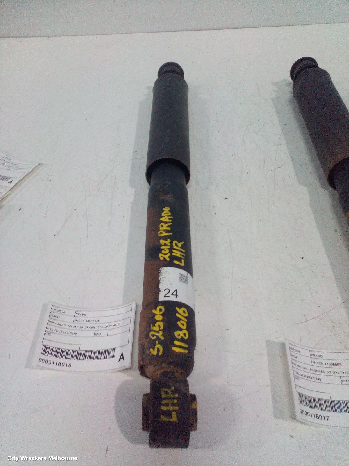TOYOTA PRADO SHOCK ABSORBER, 150 SERIES, 5DR WAGON, REAR, LH SIDE, GX/GXL TYPE, 08/2009 - 07/2013 - Image 1