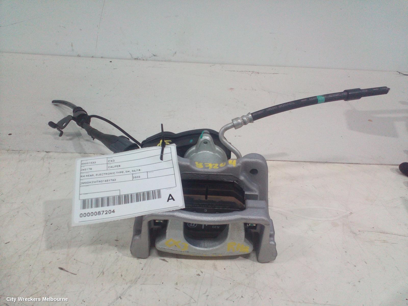MAZDA CX3 CALIPER, RH REAR, ELECTRONIC TYPE, DK, 06/2018 ONWARDS - Image 1