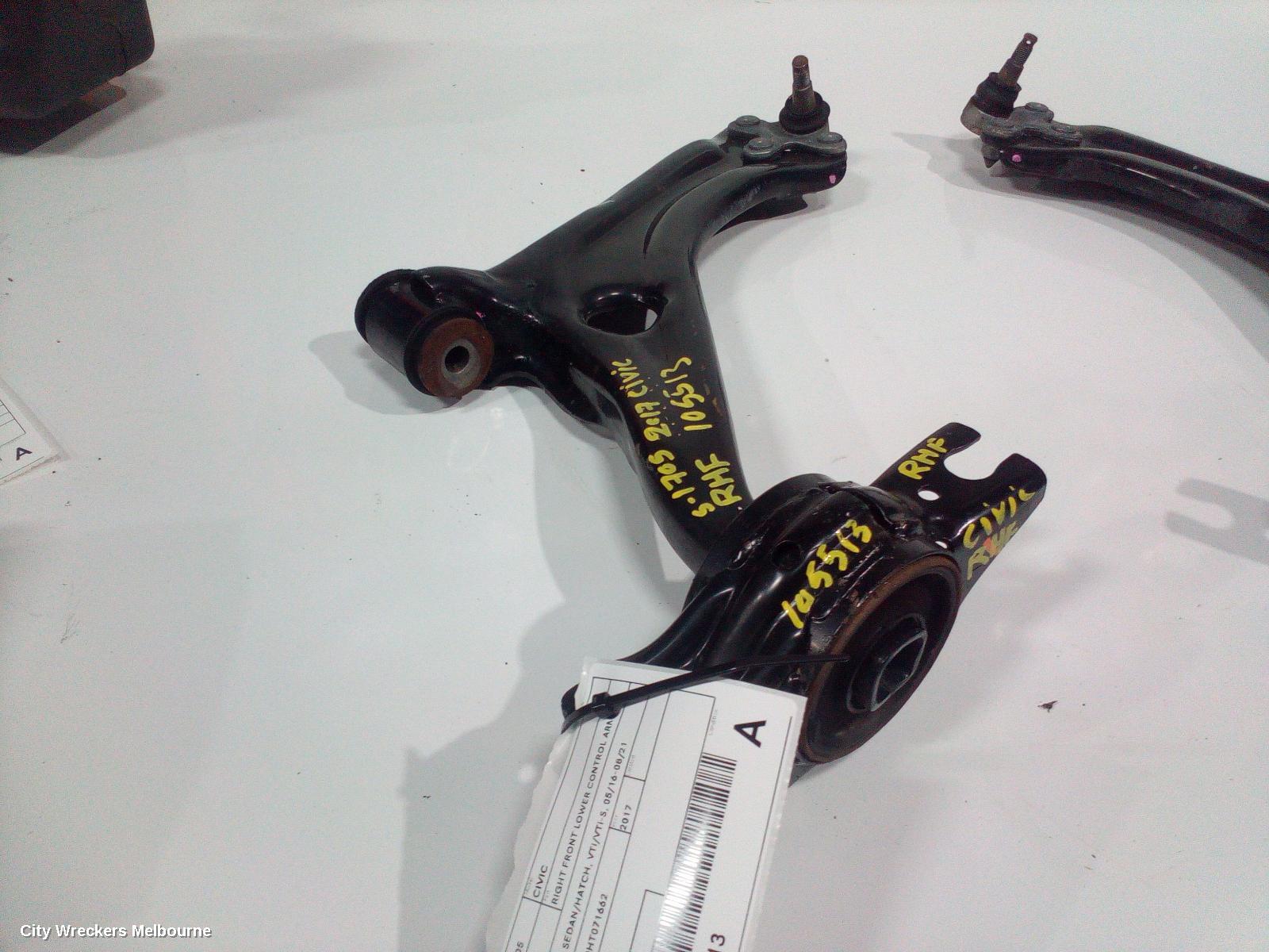 HONDA CIVIC RIGHT FRONT LOWER CONTROL ARM, 10TH GEN, SEDAN/HATCH, VTI/VTI-S, 05/2016 - 08/2021 - Image 2