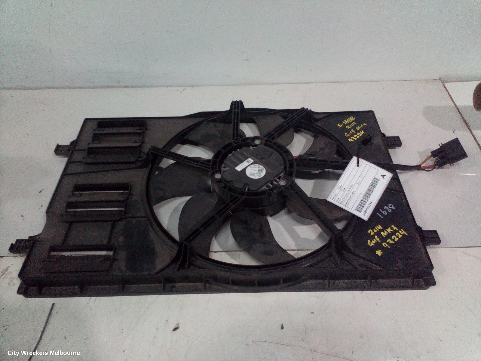 VOLKSWAGEN GOLF FAN, SINGLE FAN ASSY, 1.4, PETROL, CXSA/CHPA/CMBA/CZCA/CZDA/CPTA CODE, 400W (BROSE),  GEN 7, 03/2013 - 08/2020 - Image 2